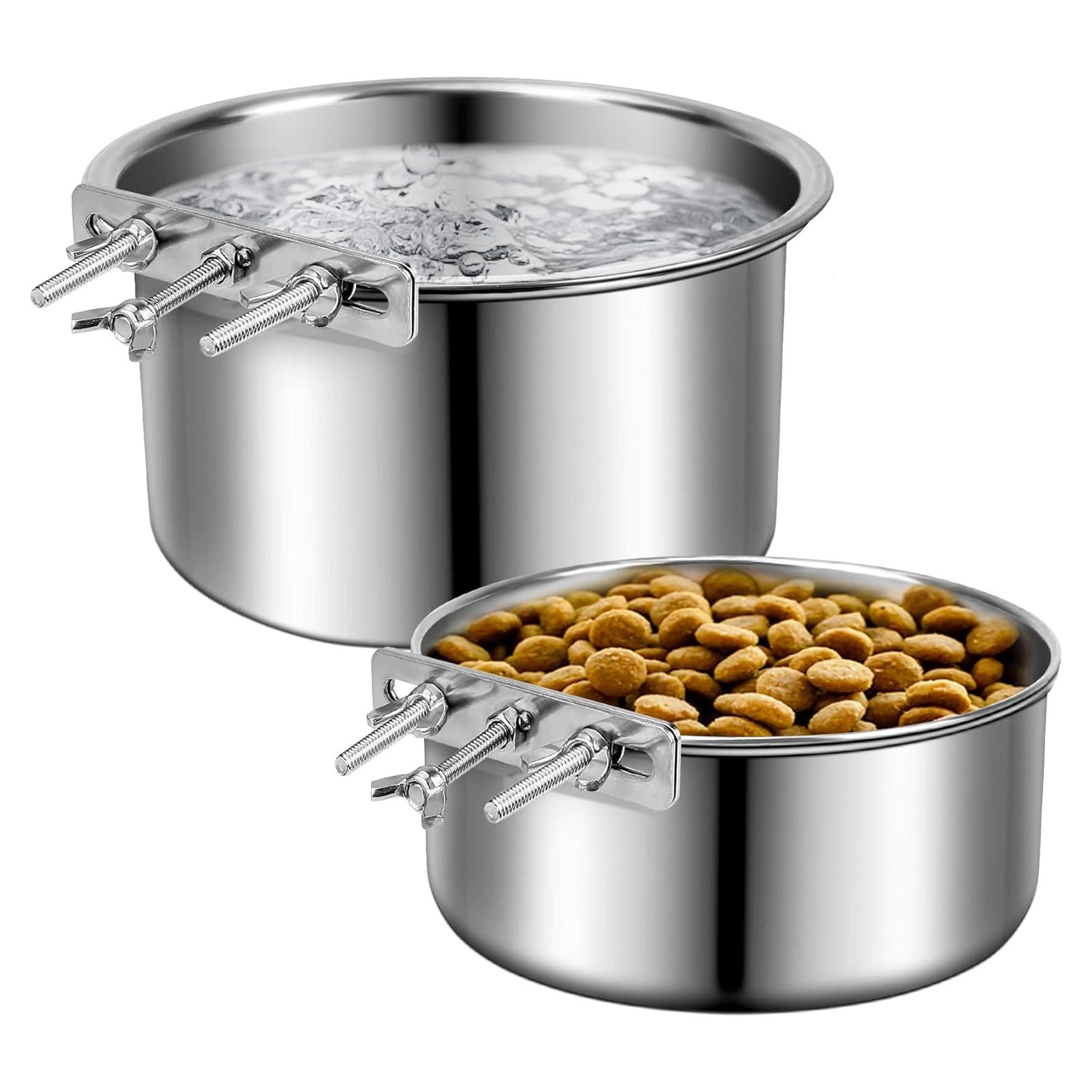 Cuencos de Perro ShineMe Acero Inoxidable 1.5L y 0.9L Antiderrame