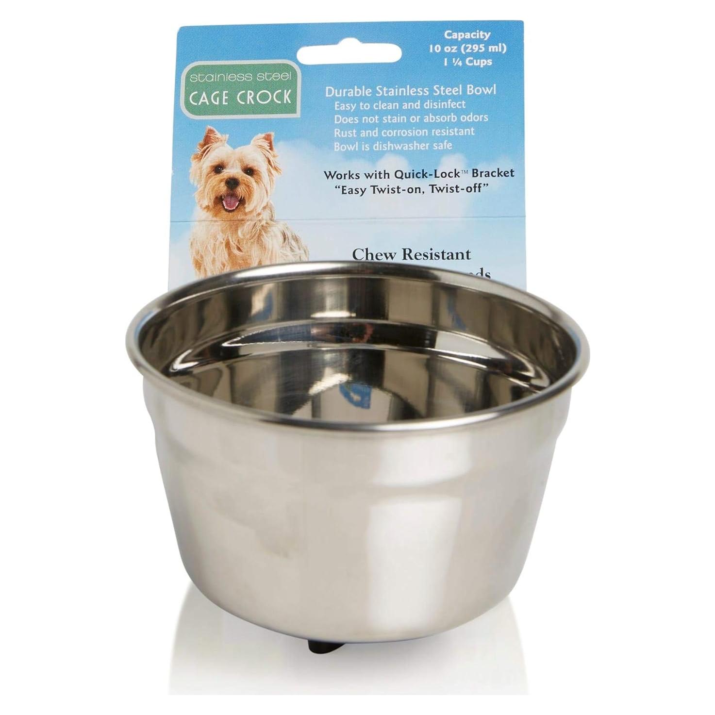 Tazón de Agua Antiderrame Lixit 295ml Acero Inoxidable para Perros