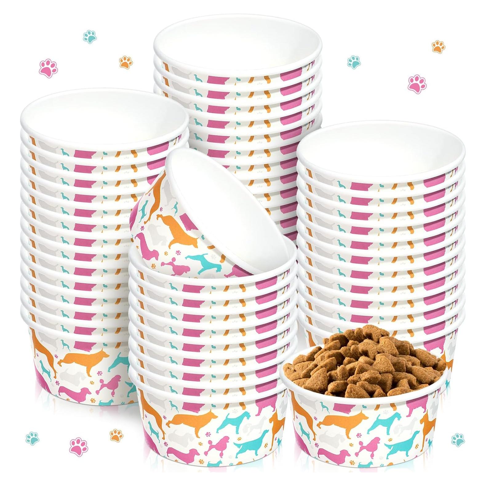 Cuencos Desechables para Perros Mifoci 100 Pcs 355 ml