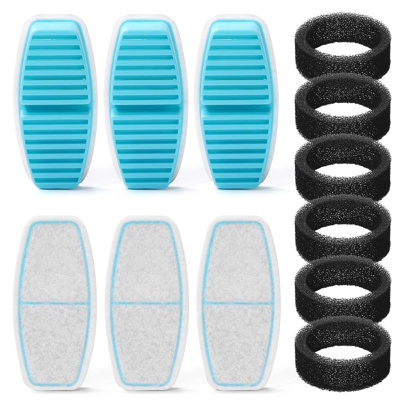 Filtros para Fuente de Agua FOFNON - 12 Piezas (6 Filtros + 6 Esponjas)