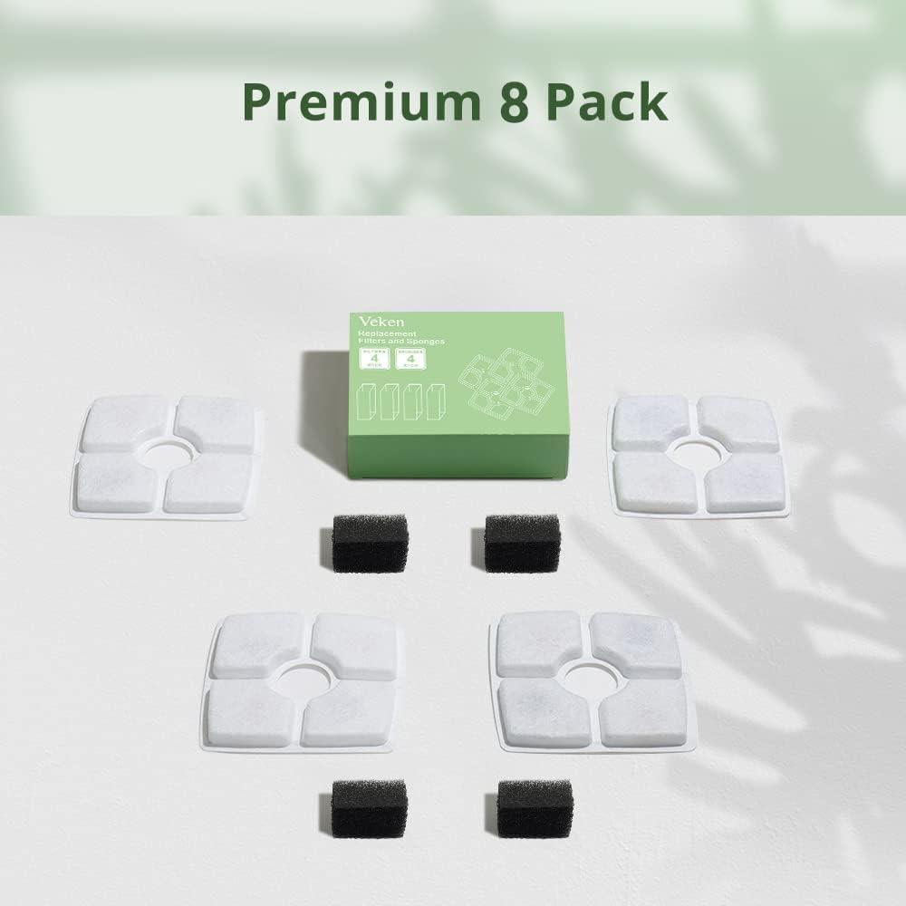 Filtros de Reemplazo Veken VK480 para Fuente de Mascotas 6 Piezas