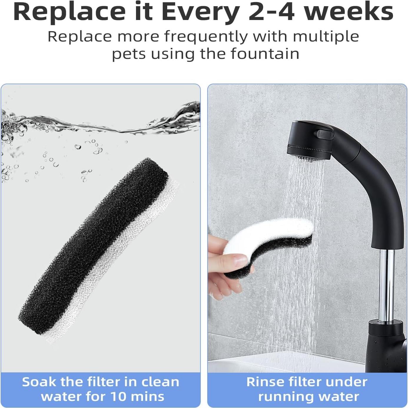 Filtros de Agua para Mascotas ITSCUTE - 8 Filtros Triple Filtración