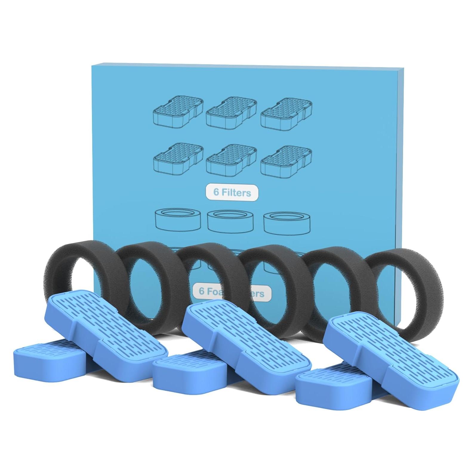 Filtros de Reemplazo GOOSTOO para Fuente de Agua Gato 12 Piezas