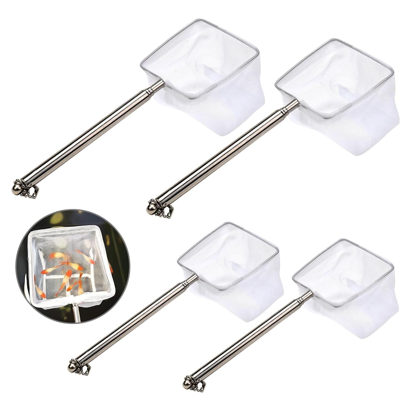 Red de Camarones LUODAKA 4 Pcs Acero Inoxidable Extensible