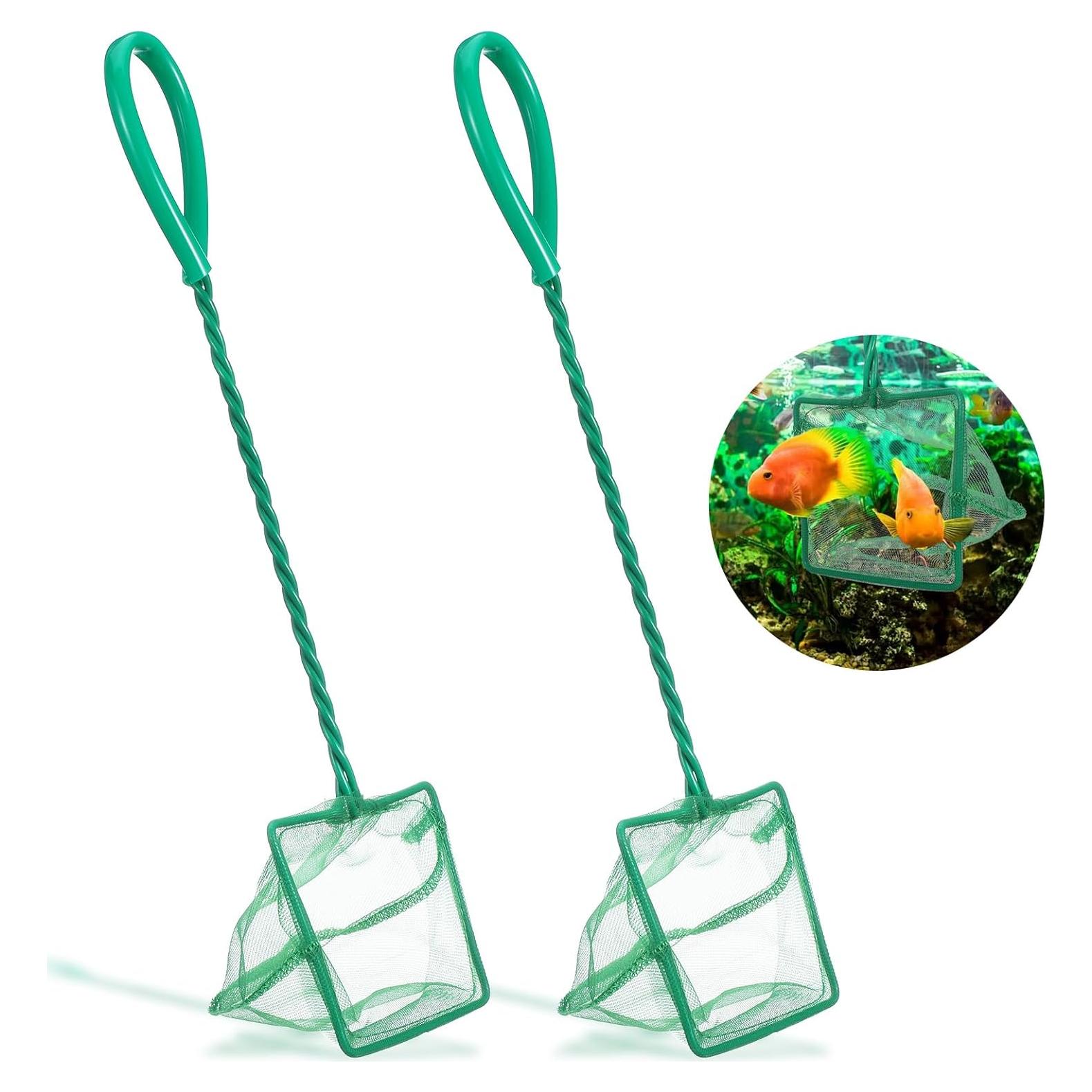 Red de Acuario Exircy 2 PCS Malla Fina Verde 25 cm