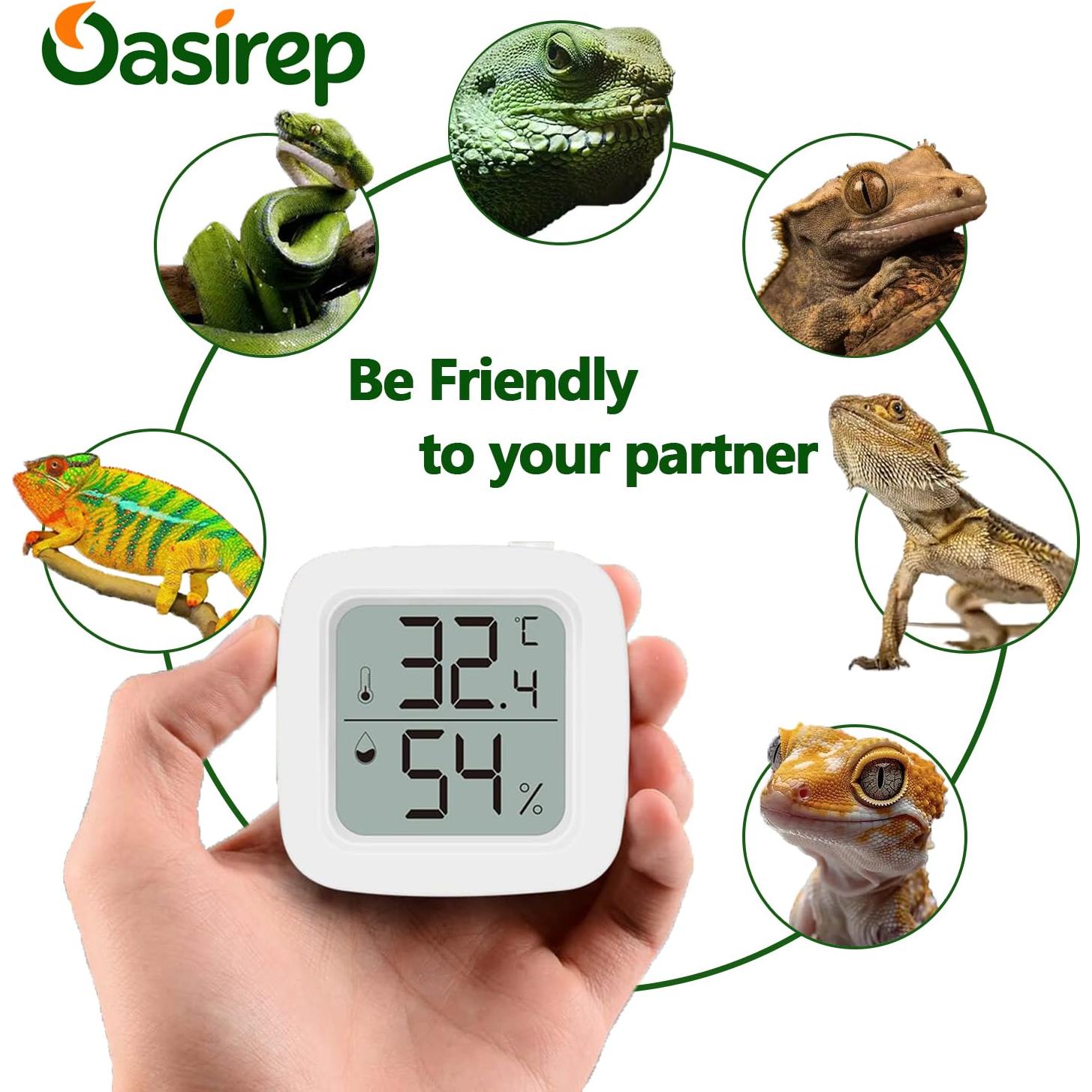 Termómetro e Higrómetro Digital Oasirep para Reptiles - Preciso y Rápido
