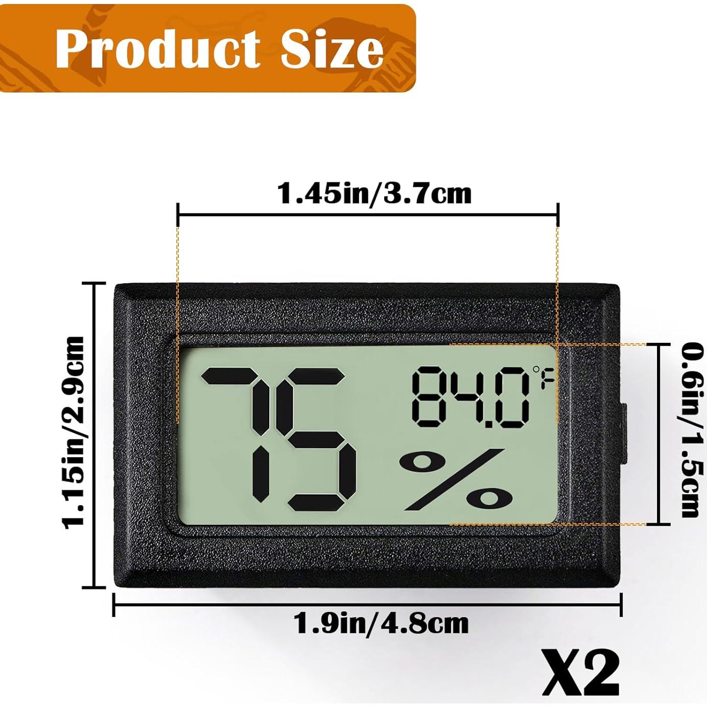 Termómetro y Medidor de Humedad Palksky 2PCS para Reptiles