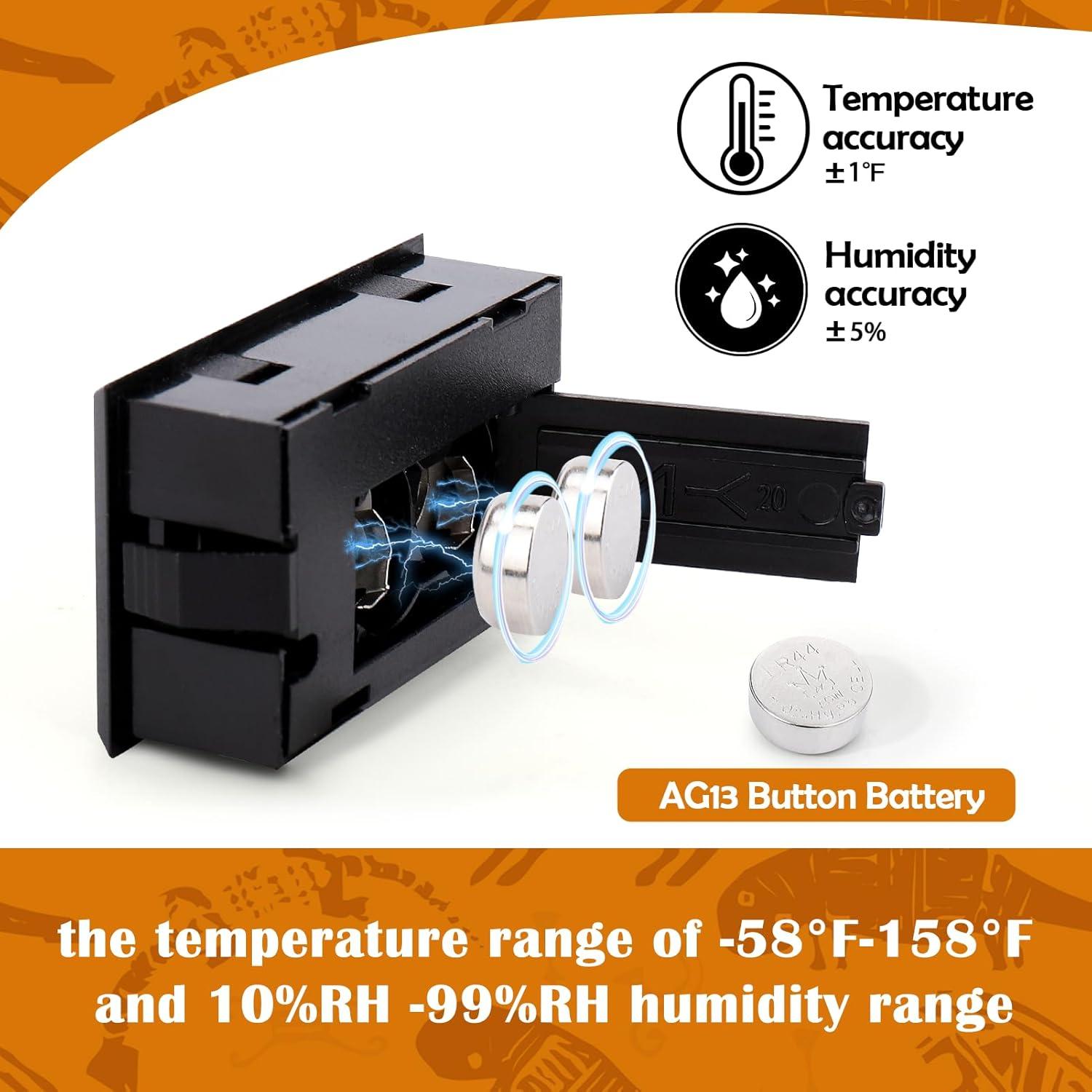 Termómetro y Medidor de Humedad Palksky 2PCS para Reptiles