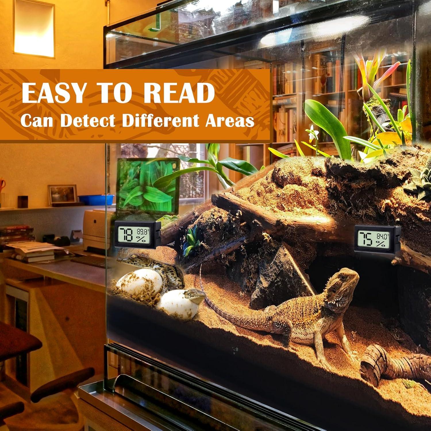 Termómetro y Medidor de Humedad Palksky 2PCS para Reptiles