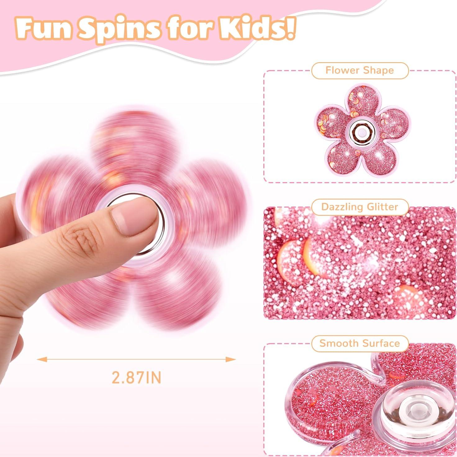 Paquete de 2 Fidget Spinners ZEZUCUN con Líquido Brillante