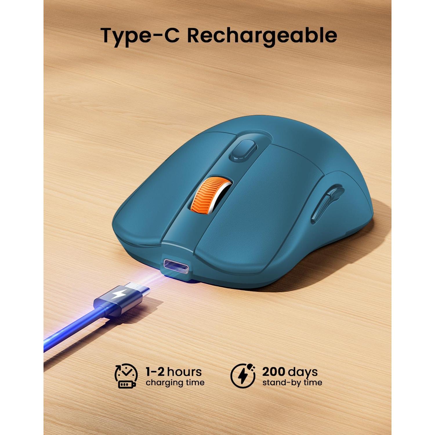 Ratón Inalámbrico Bluetooth ProtoArc EM15 Recargable Azul