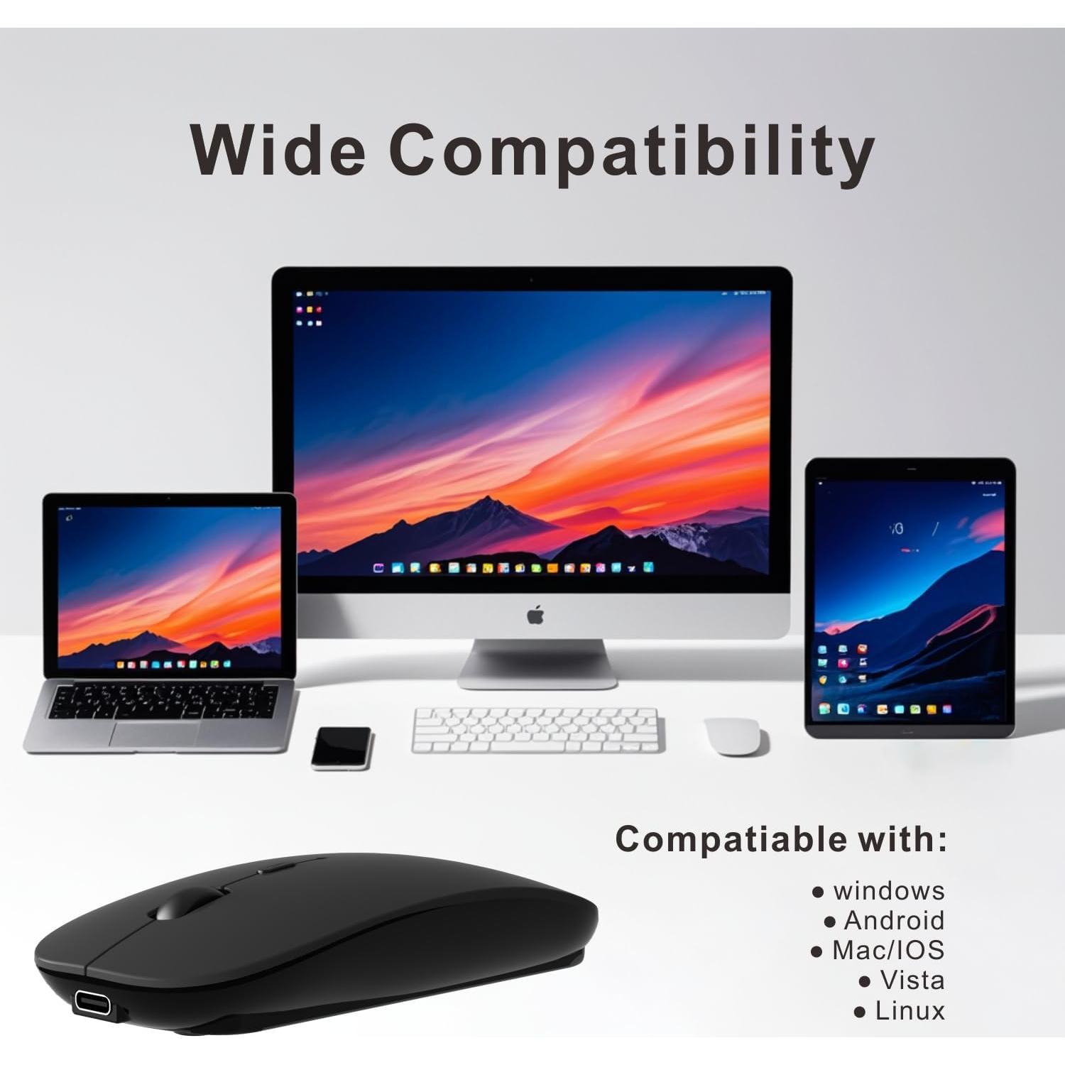 Ratón Inalámbrico Bluetooth Recargable HOTDREAM M03 Negro