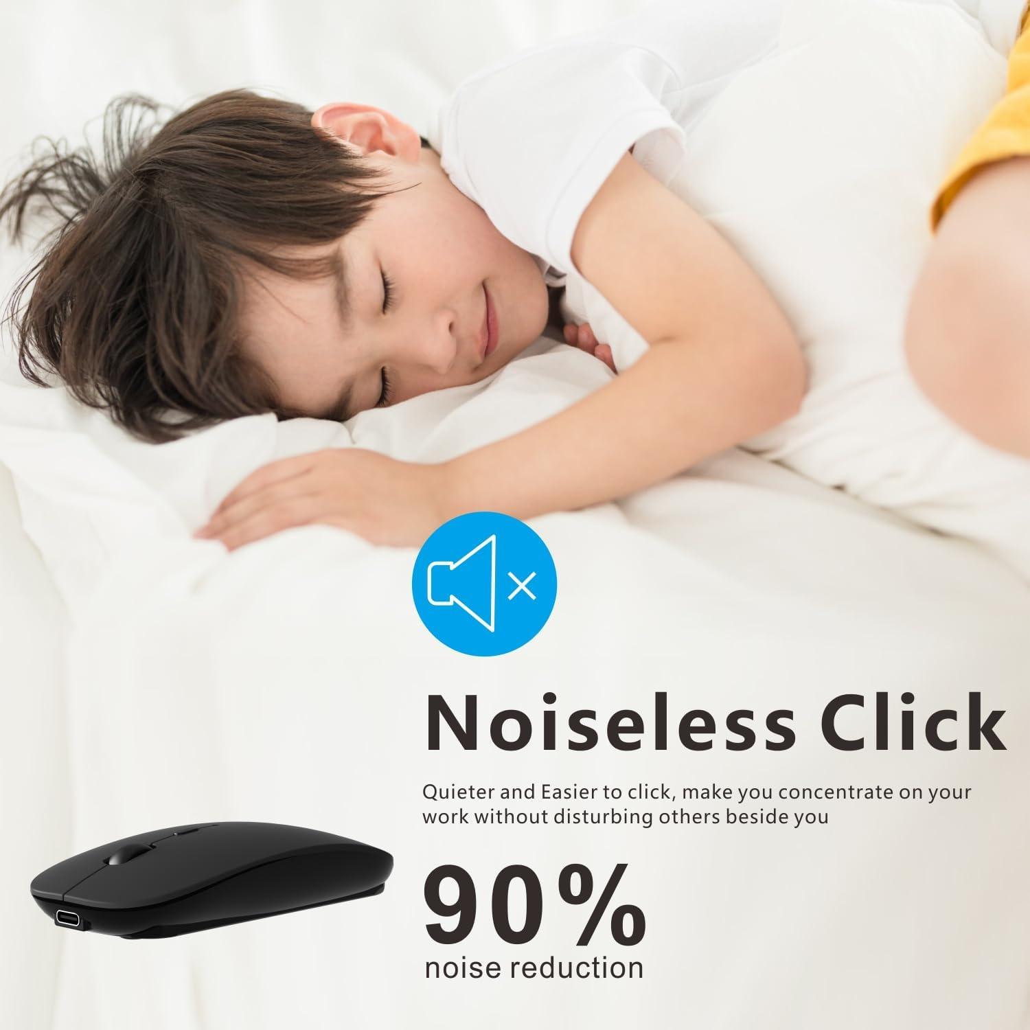 Ratón Inalámbrico Bluetooth Recargable HOTDREAM M03 Negro