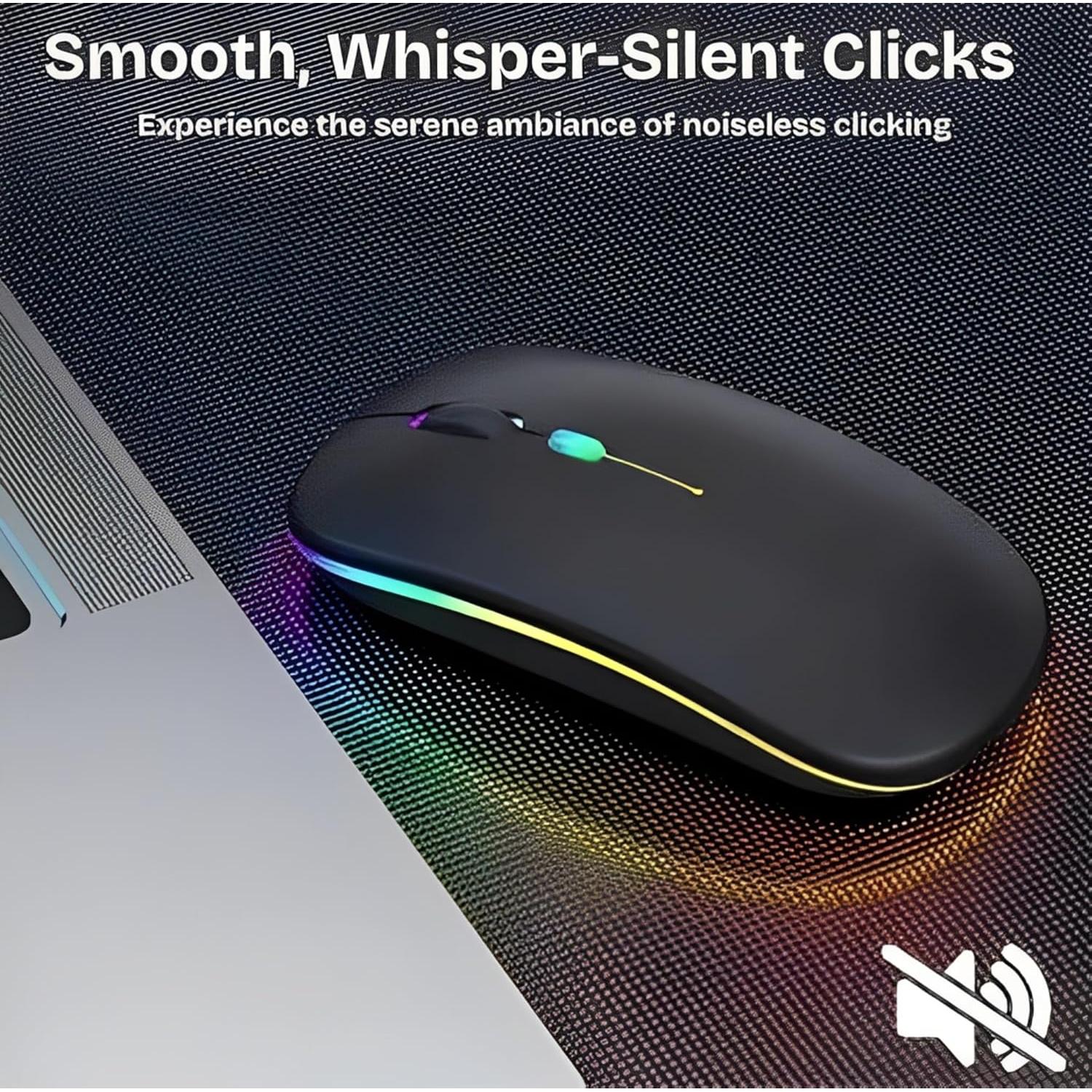 Ratón Inalámbrico Bluetooth Kakiya XRM Recargable RGB Negro