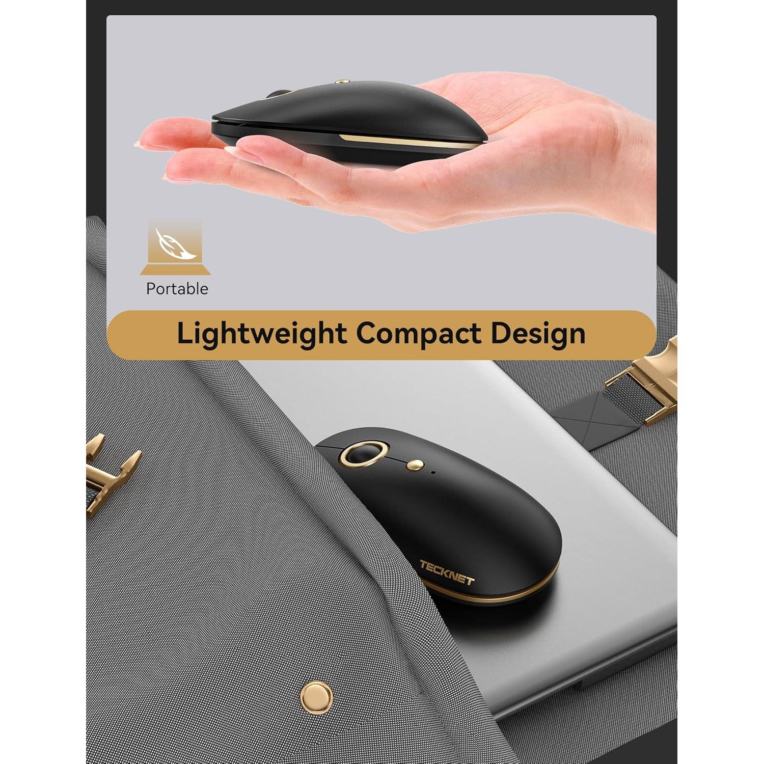 Ratón Inalámbrico Silencioso TECKNET 4800 DPI USB-A