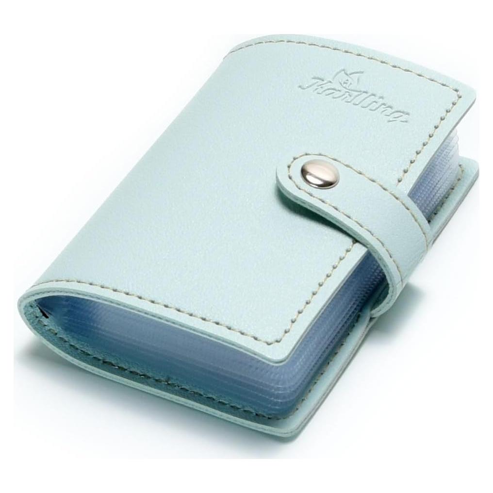 Cartera organizadora de tarjetas Karlling de cuero suave 20 fundas