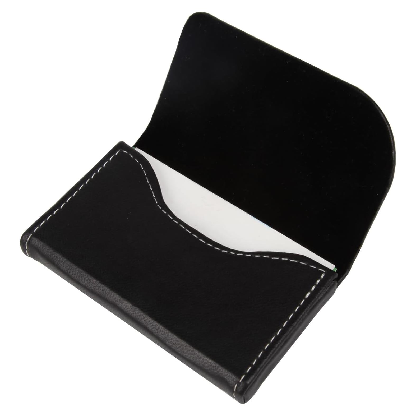 Soporte Minimalista para Tarjetas YURU - Cartera RFID Piel Negra