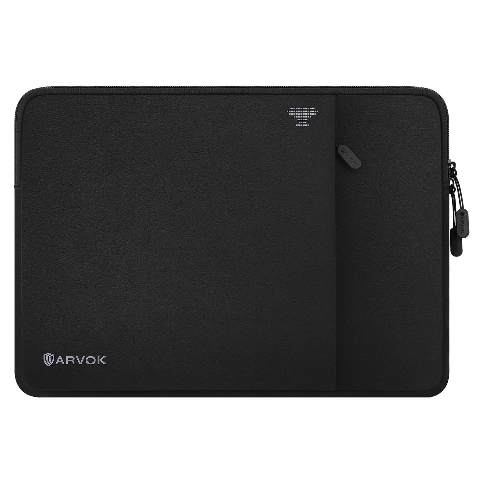 Funda para Laptop ARVOK 13.3 Pulgadas Negra con Bolsillo Frontal