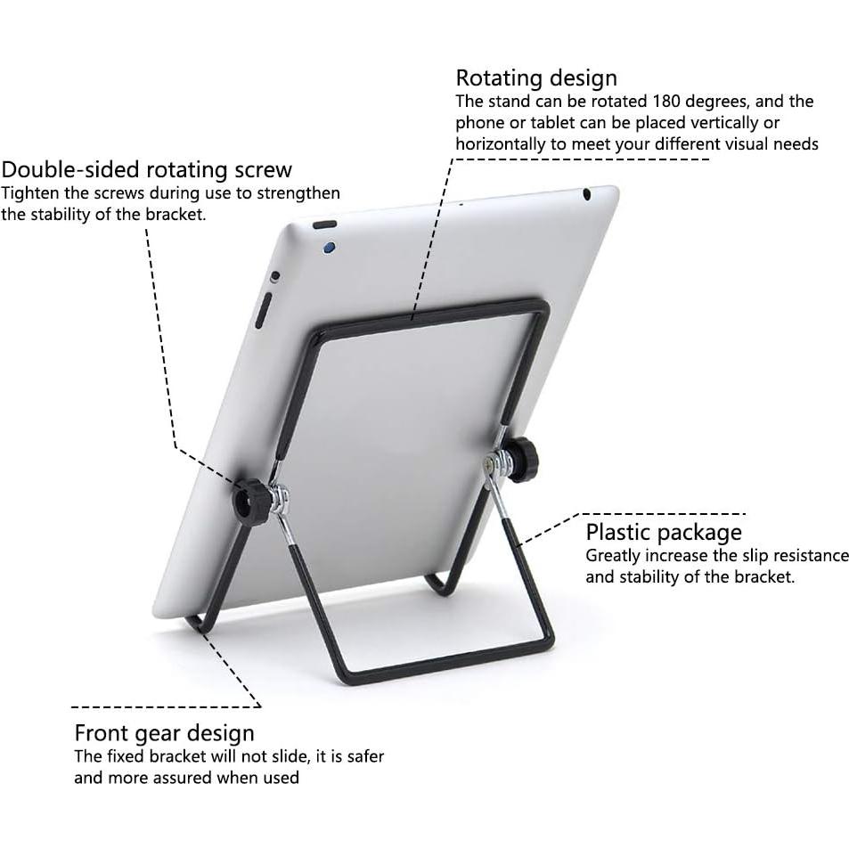 Soporte Plegable Ajustable JTRF para Tablet 9-12.9" Negro