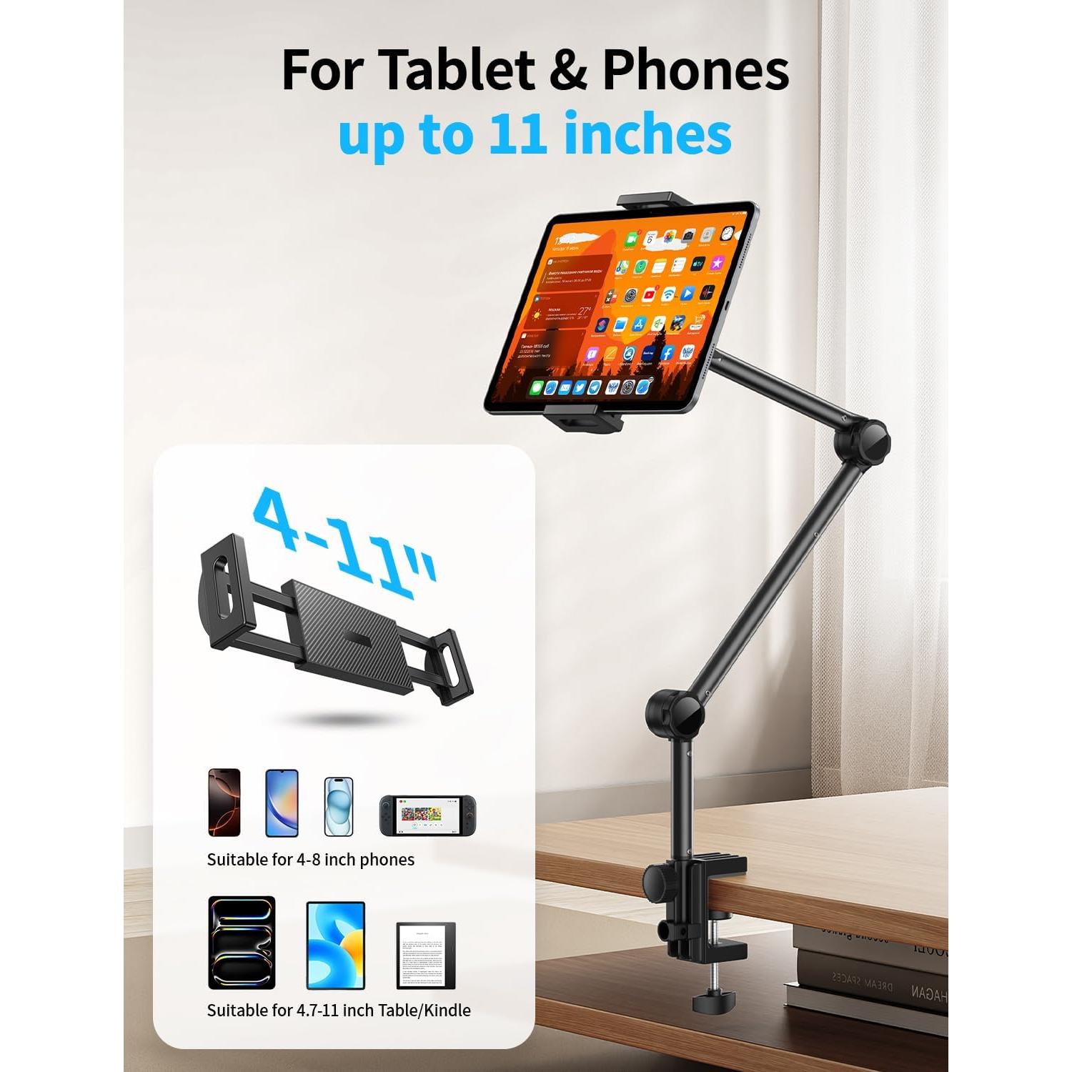 Soporte Ajustable para Tablet y Teléfono OMOTON GH02 4.7-11"