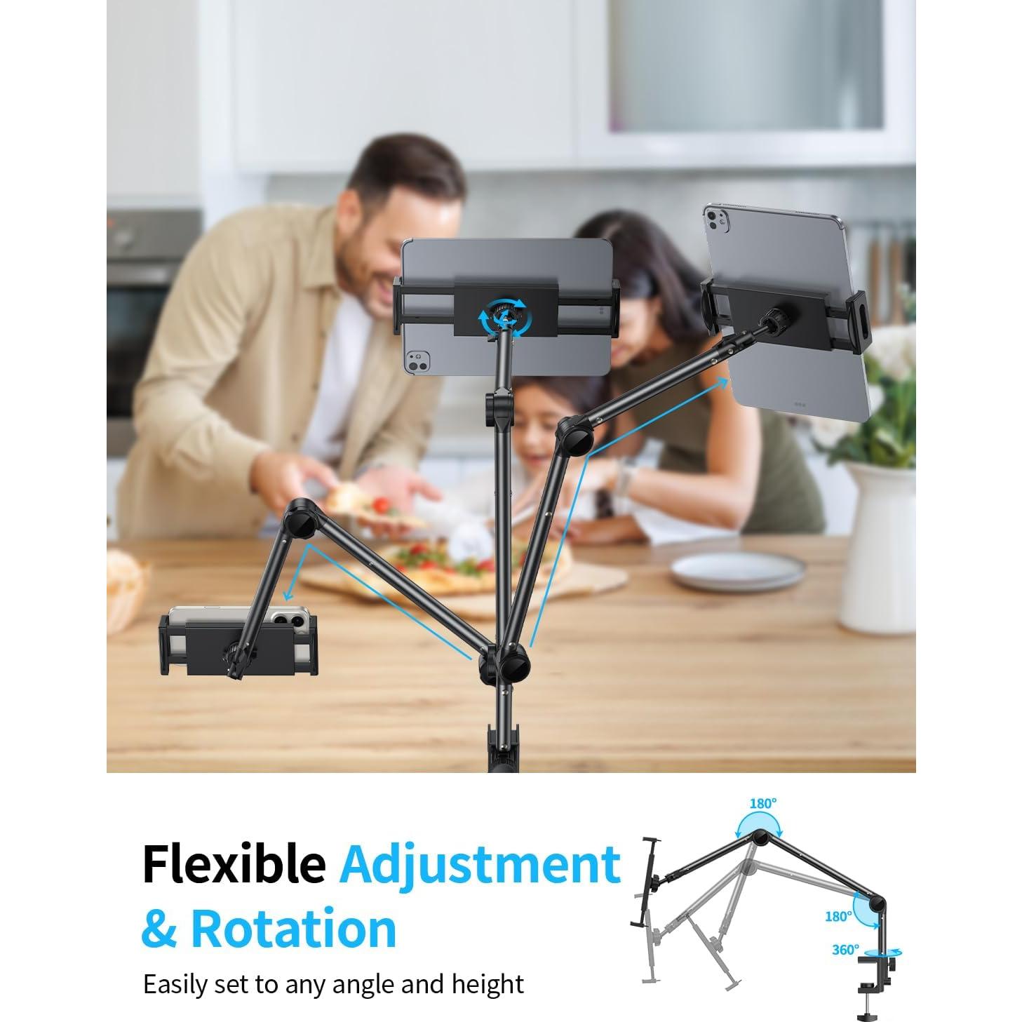 Soporte Ajustable para Tablet y Teléfono OMOTON GH02 4.7-11"