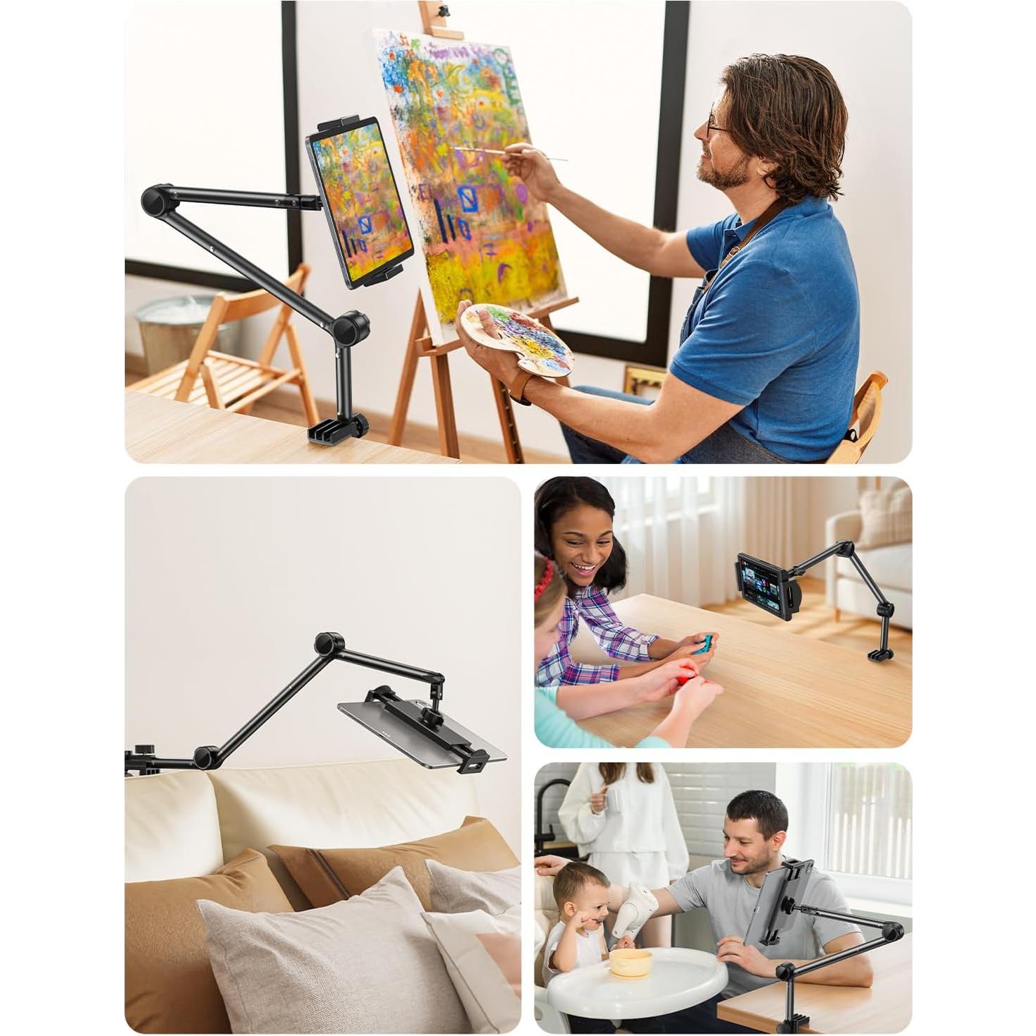 Soporte Ajustable para Tablet y Teléfono OMOTON GH02 4.7-11"