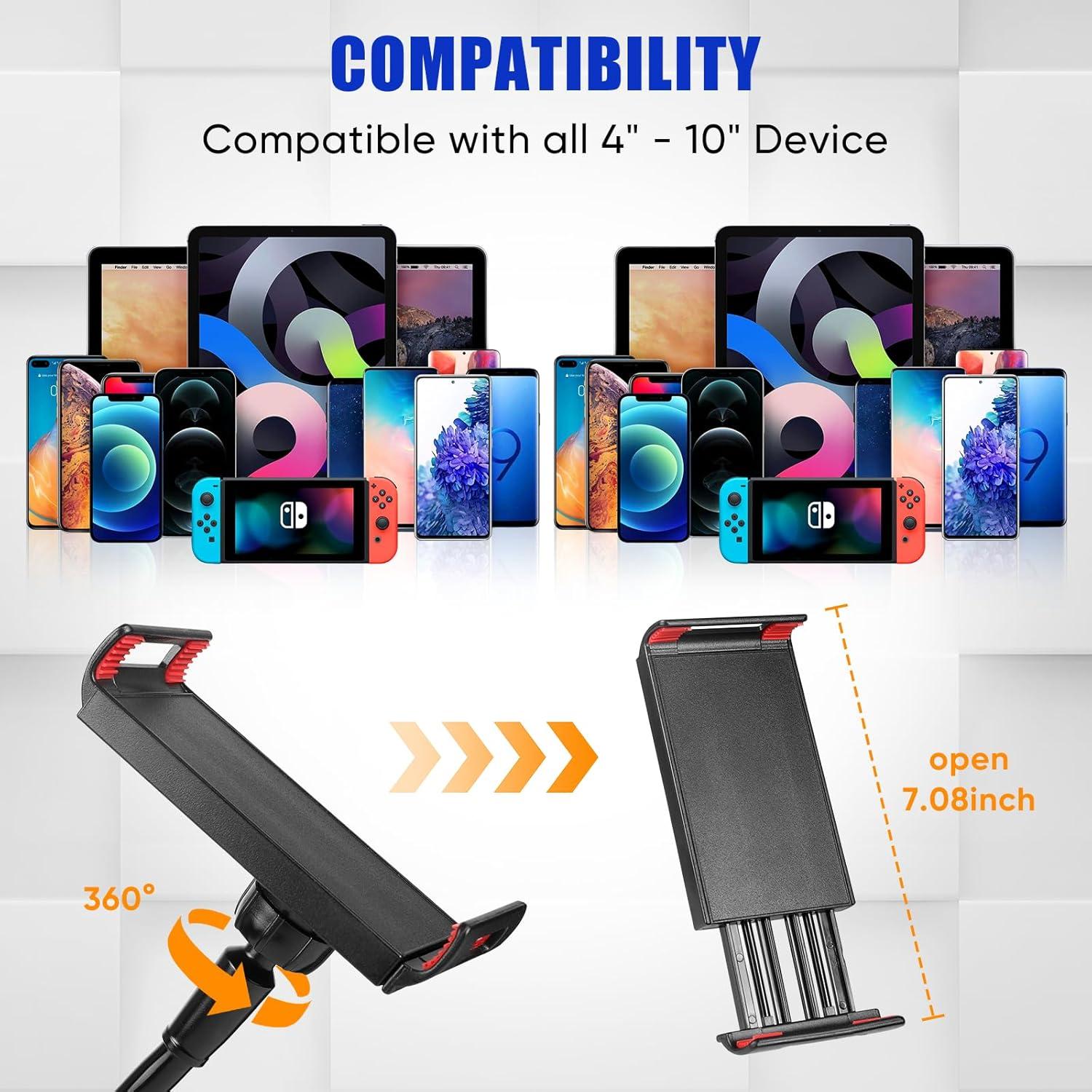 Soporte de Tablet Selfdee Ajustable para Cama 4-10"