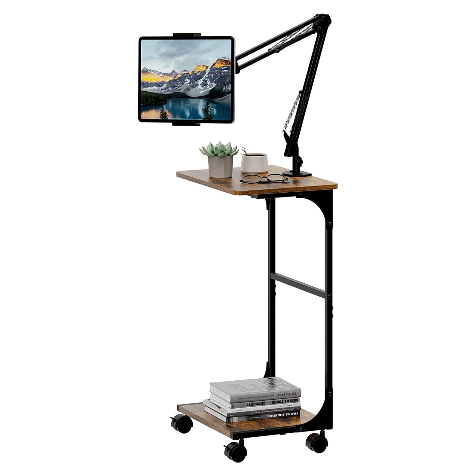Soporte de Tablet de Piso Cidaziya Ajustable 71-137 cm con Ruedas