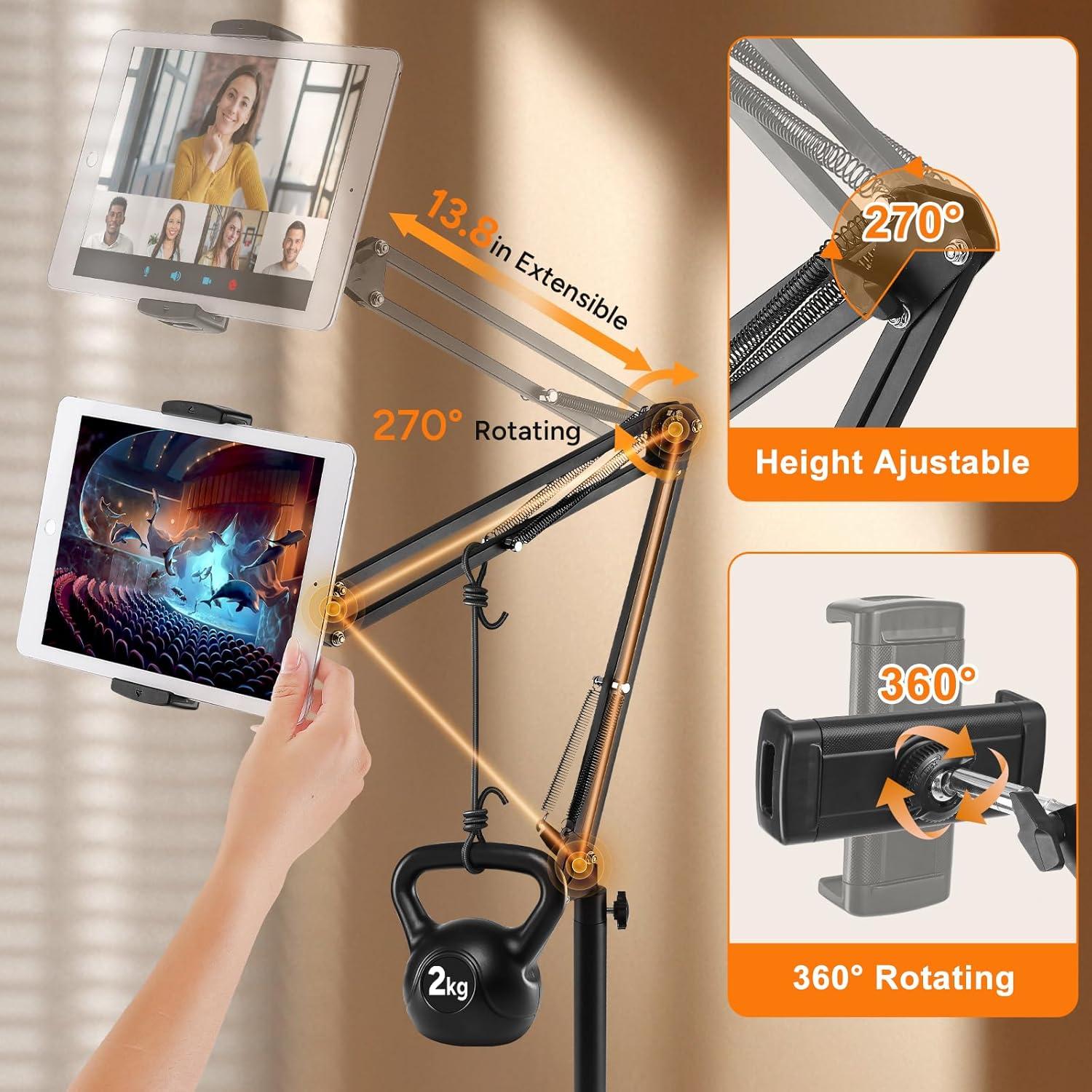 Soporte de Piso para Tablet Tranqio - Altura Ajustable 5.44kg