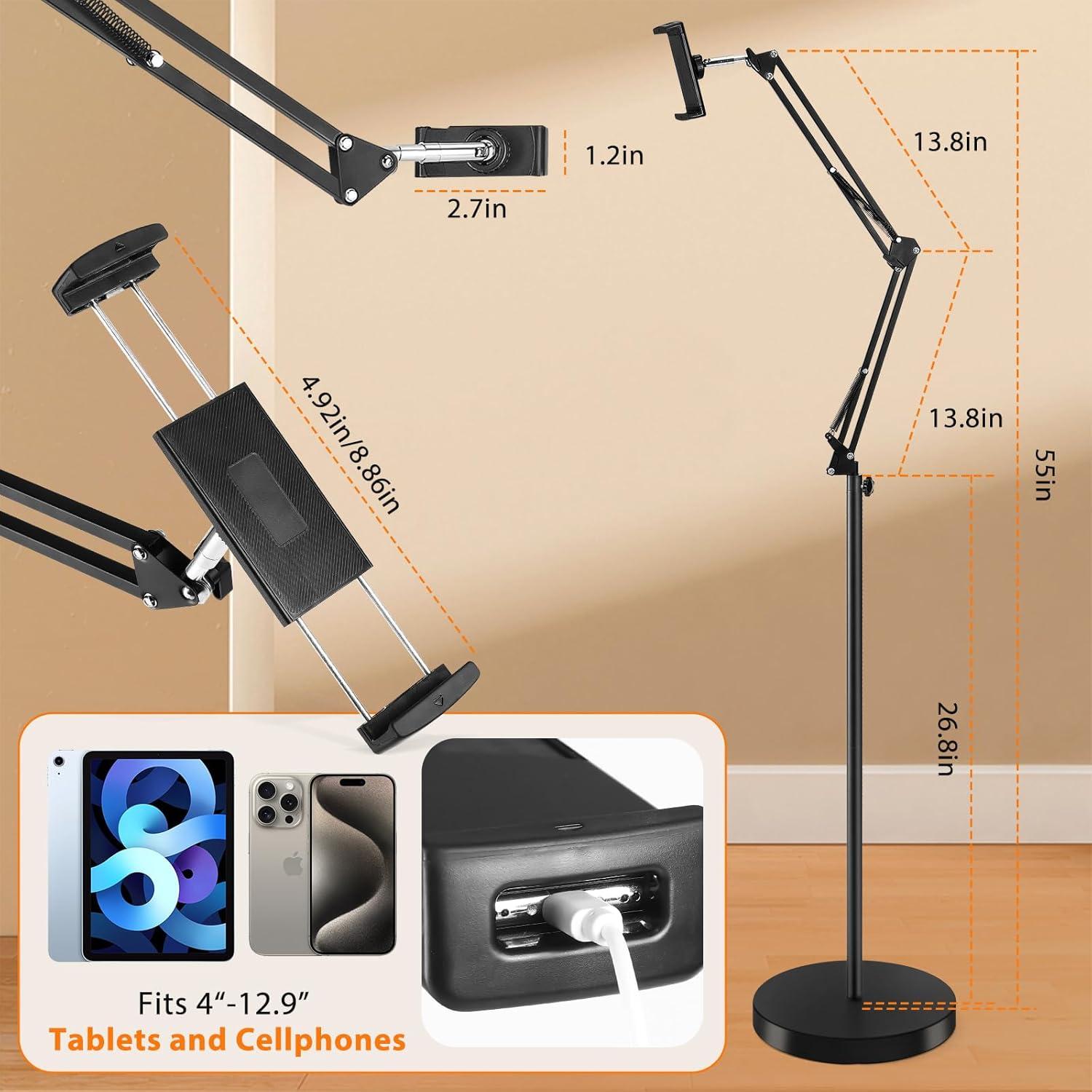 Soporte de Piso para Tablet Tranqio - Altura Ajustable 5.44kg