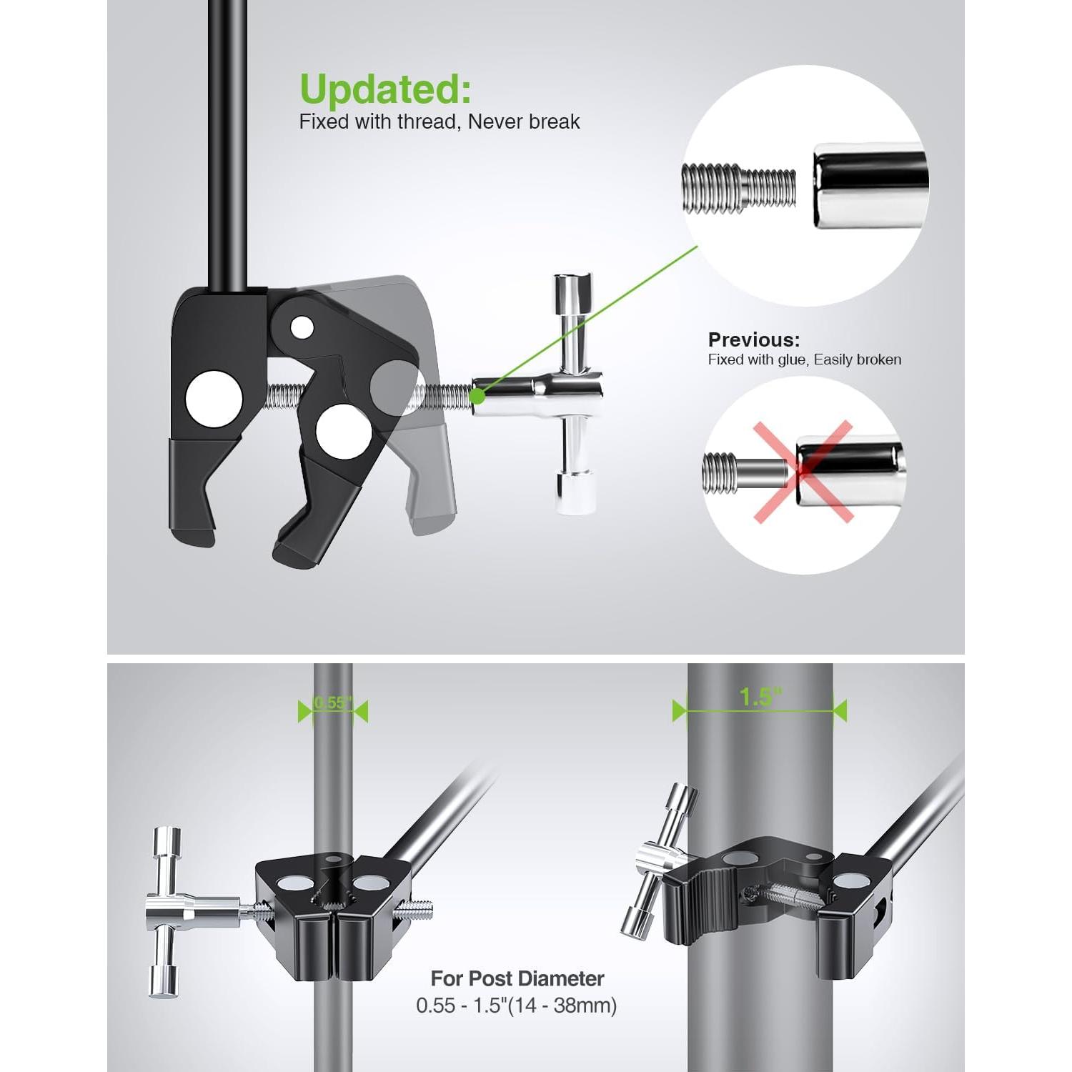 Soporte de Aluminio Elitehood para iPad y Micrófono 4.7-13"