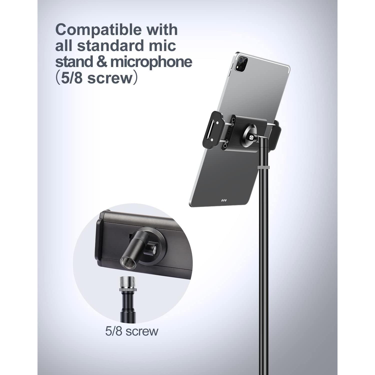 Soporte de Aluminio Elitehood para iPad y Micrófono 4.7-13"