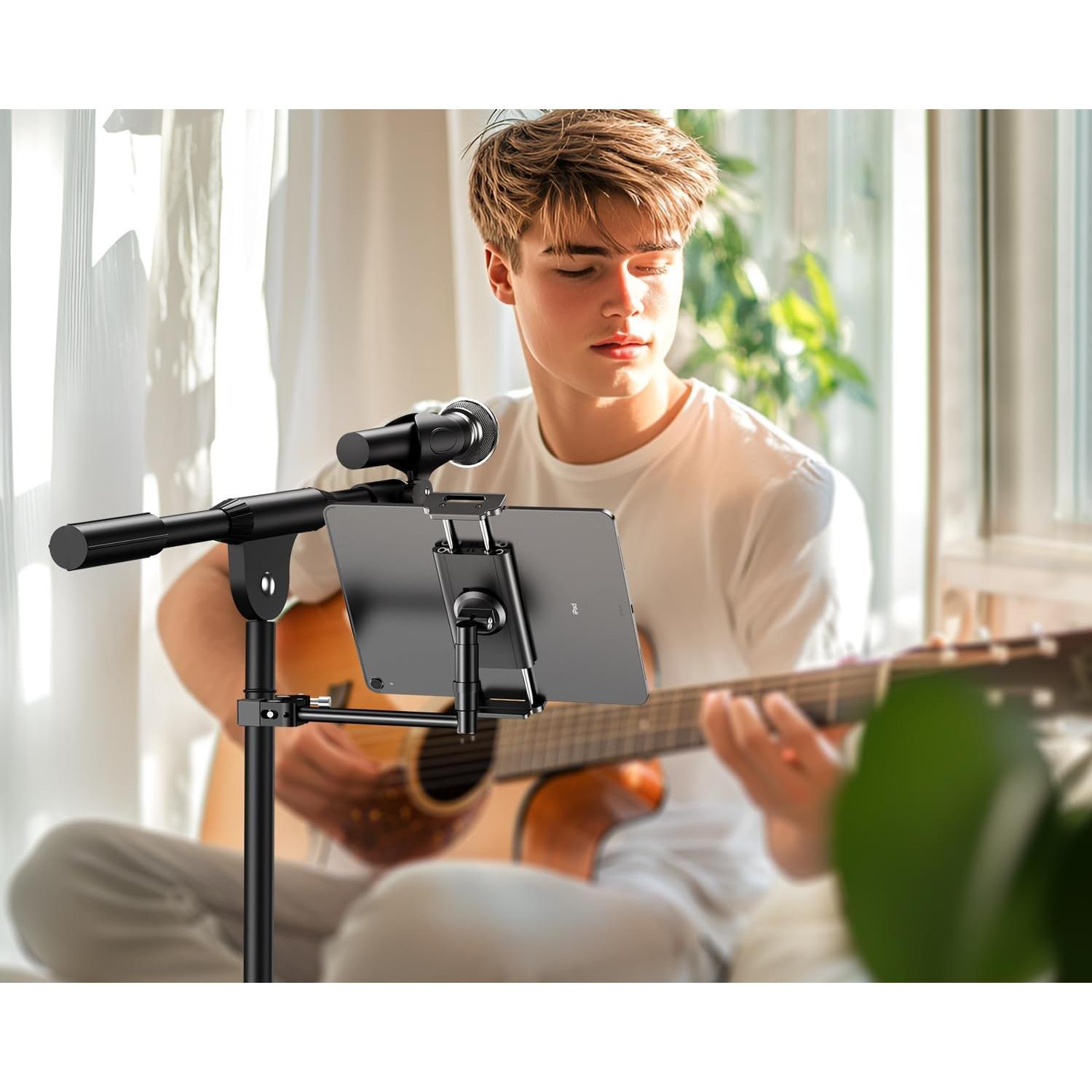 Soporte de Aluminio Elitehood para iPad y Micrófono 4.7-13"