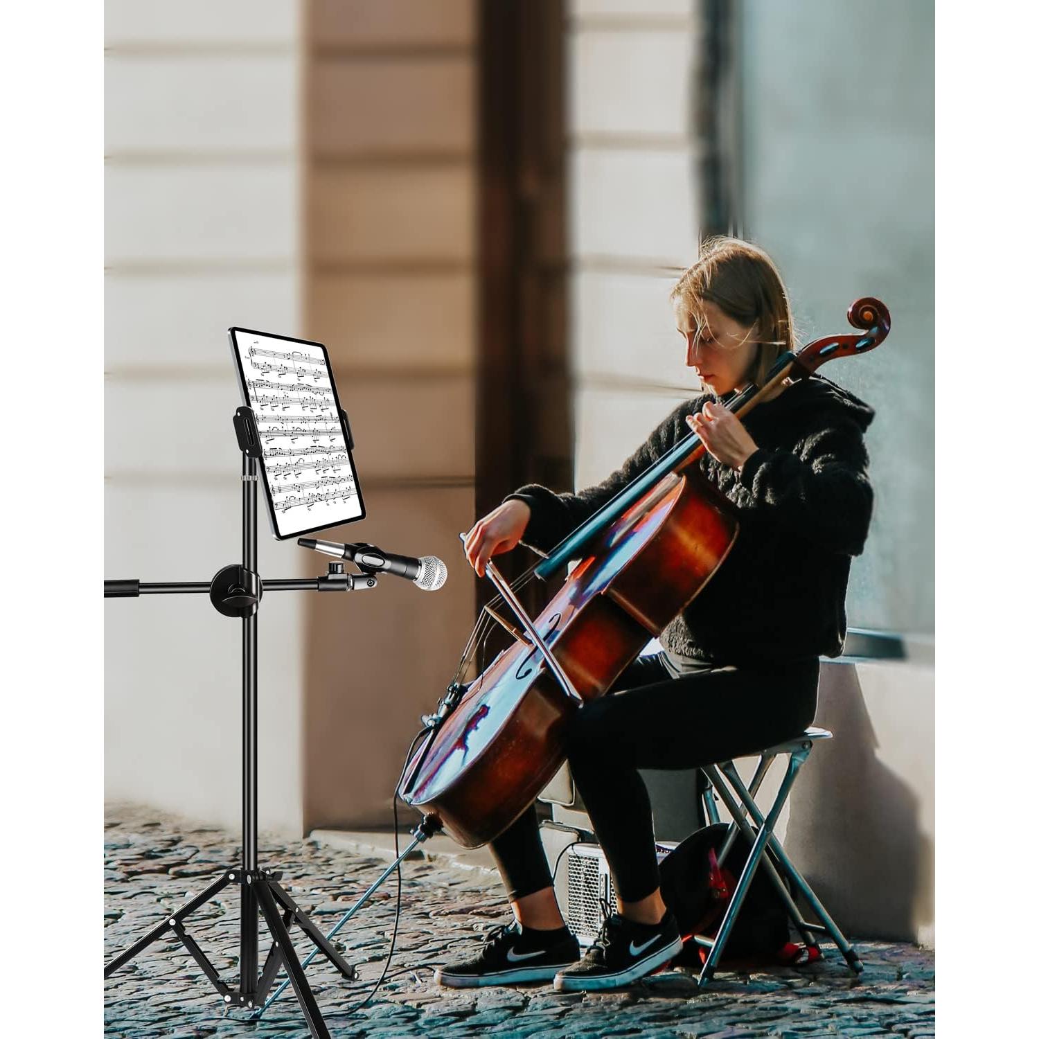 Soporte de Aluminio Elitehood para iPad y Micrófono 4.7-13"