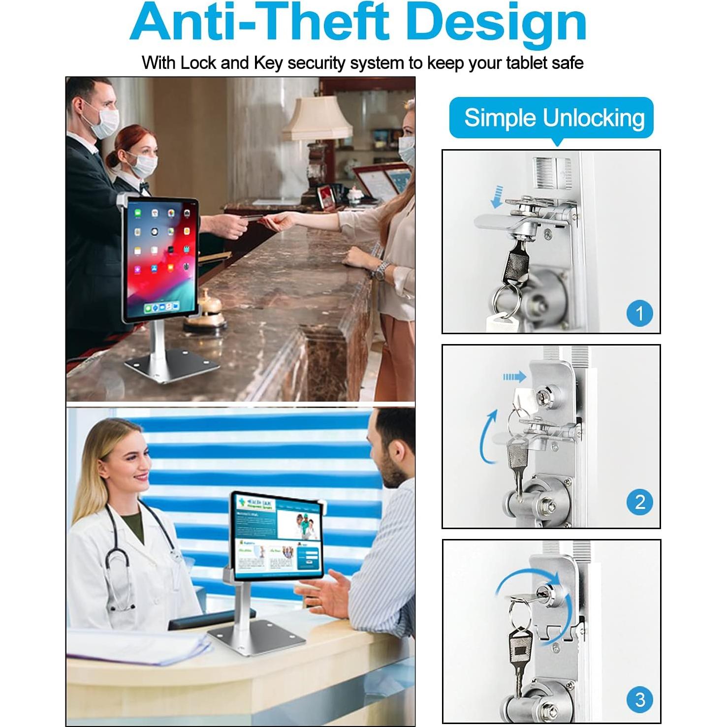 Soporte de Mesa Anti-Robo Woleyi para Tabletas 7-11"