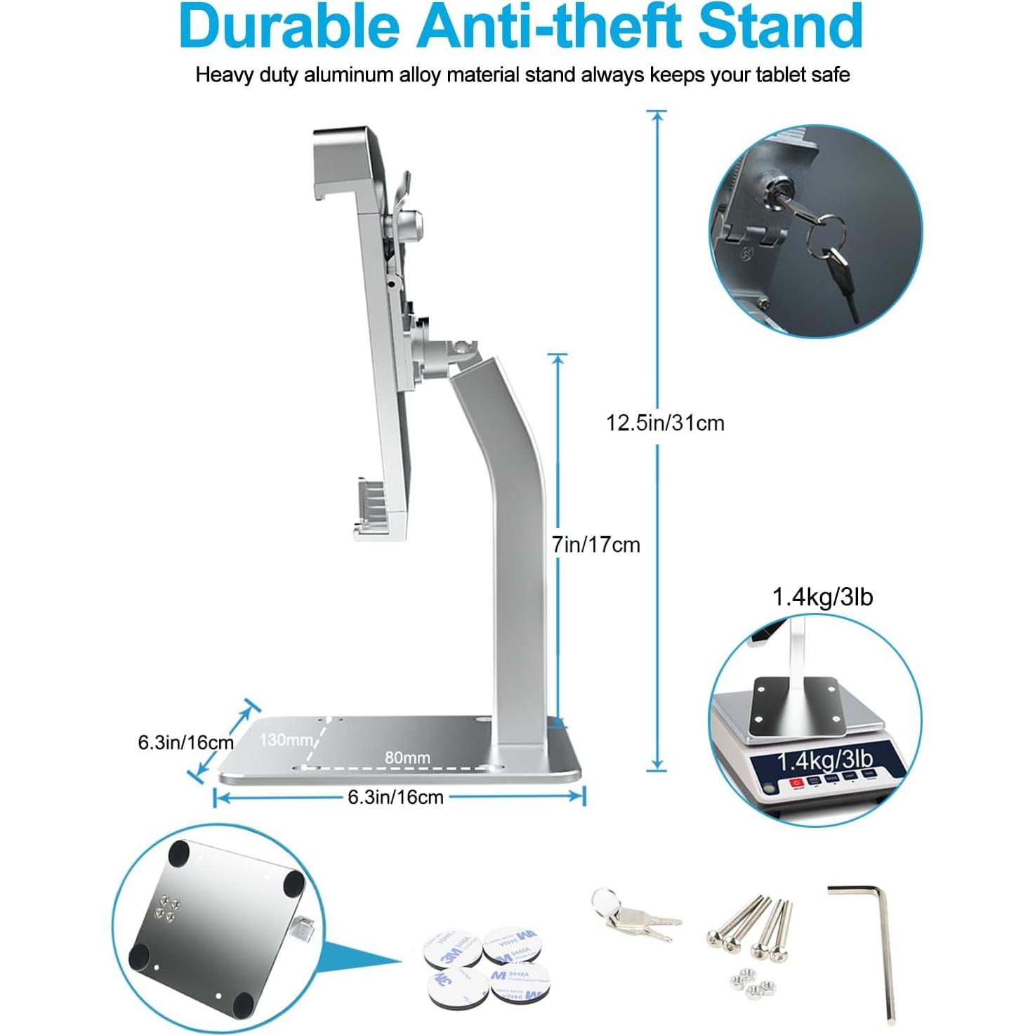 Soporte de Mesa Anti-Robo Woleyi para Tabletas 7-11"