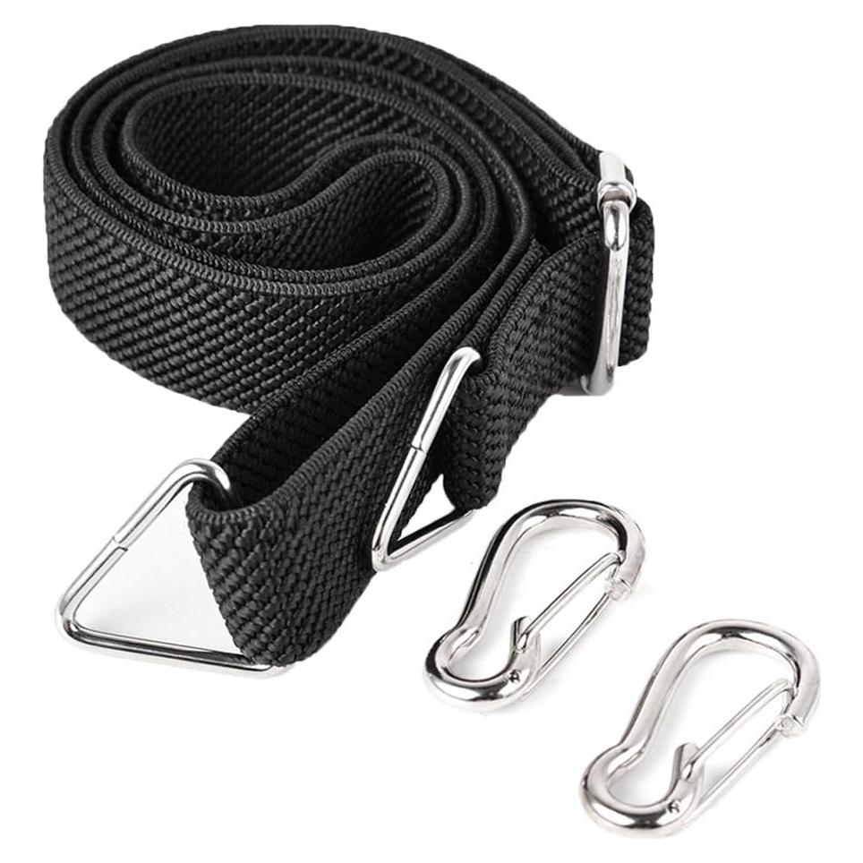 Cuerda Bungee Plana Marcobrothers Ajustable 1.22m Negra