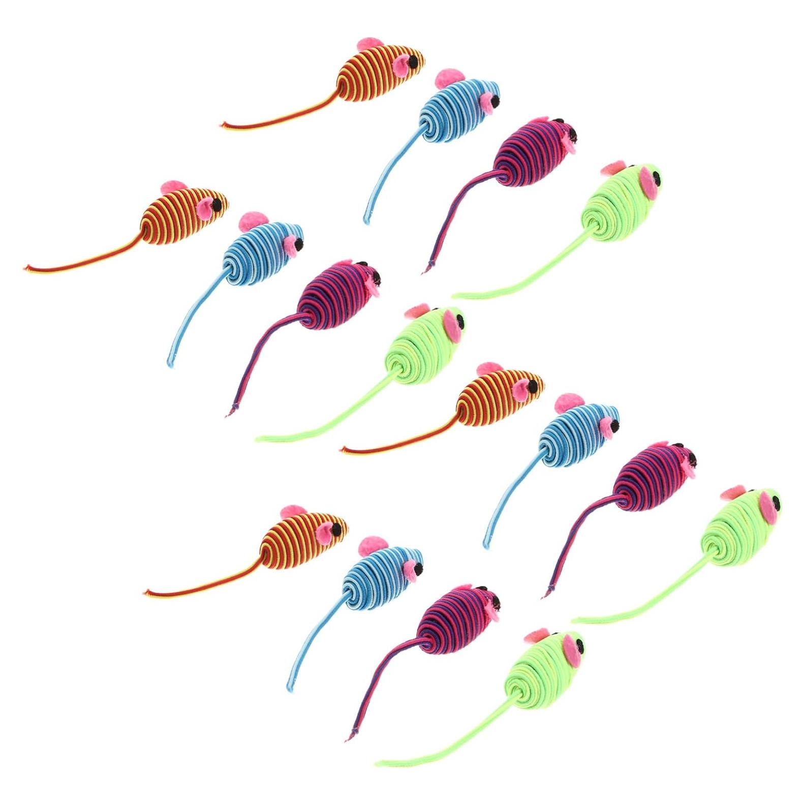 Juguetes Interactivos para Gatos Scicalife - 12 Ratones Coloridos