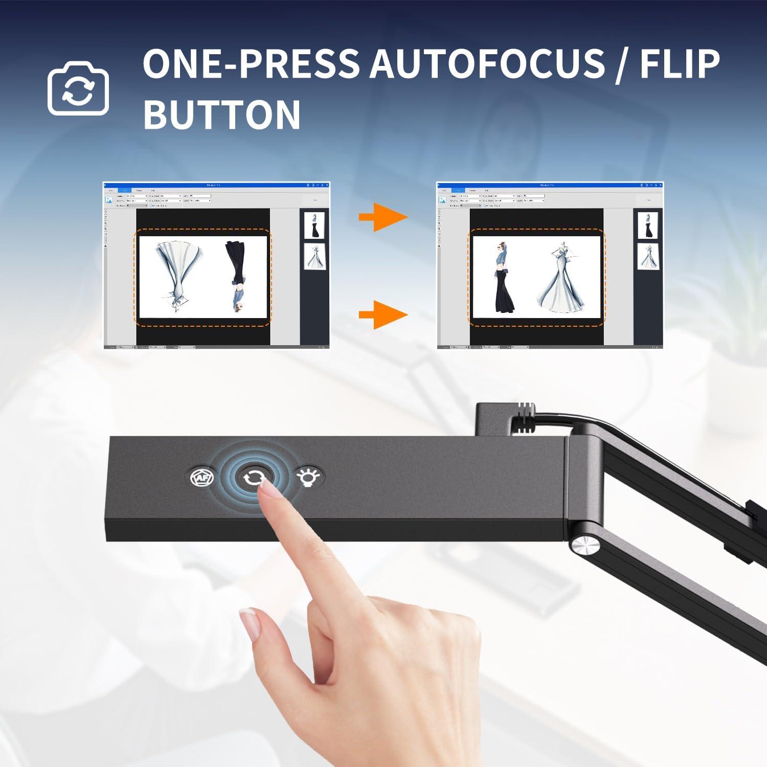 Cámara de Documentos 4K NetumScan A3 con Micrófono y LED