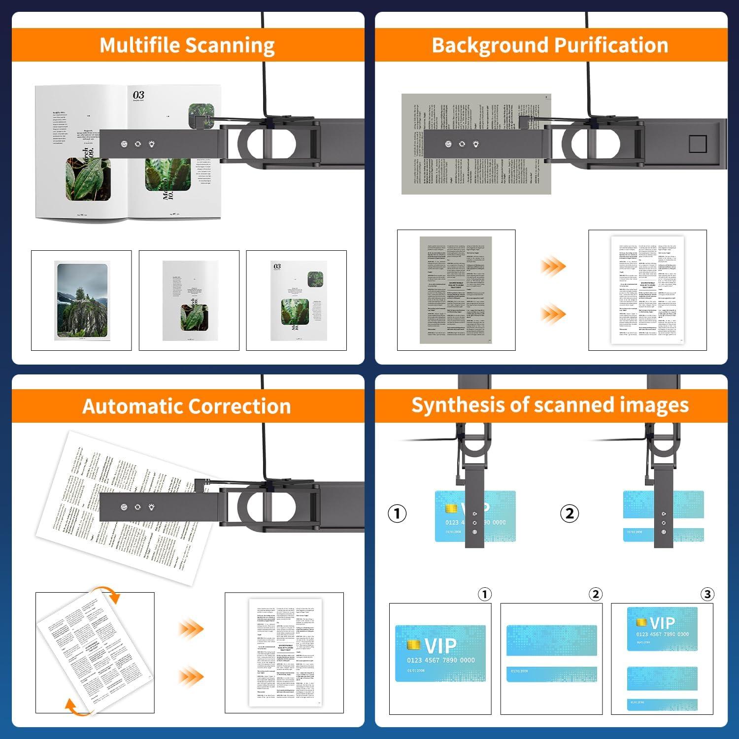 Cámara de Documentos 4K NetumScan A3 con Micrófono y LED