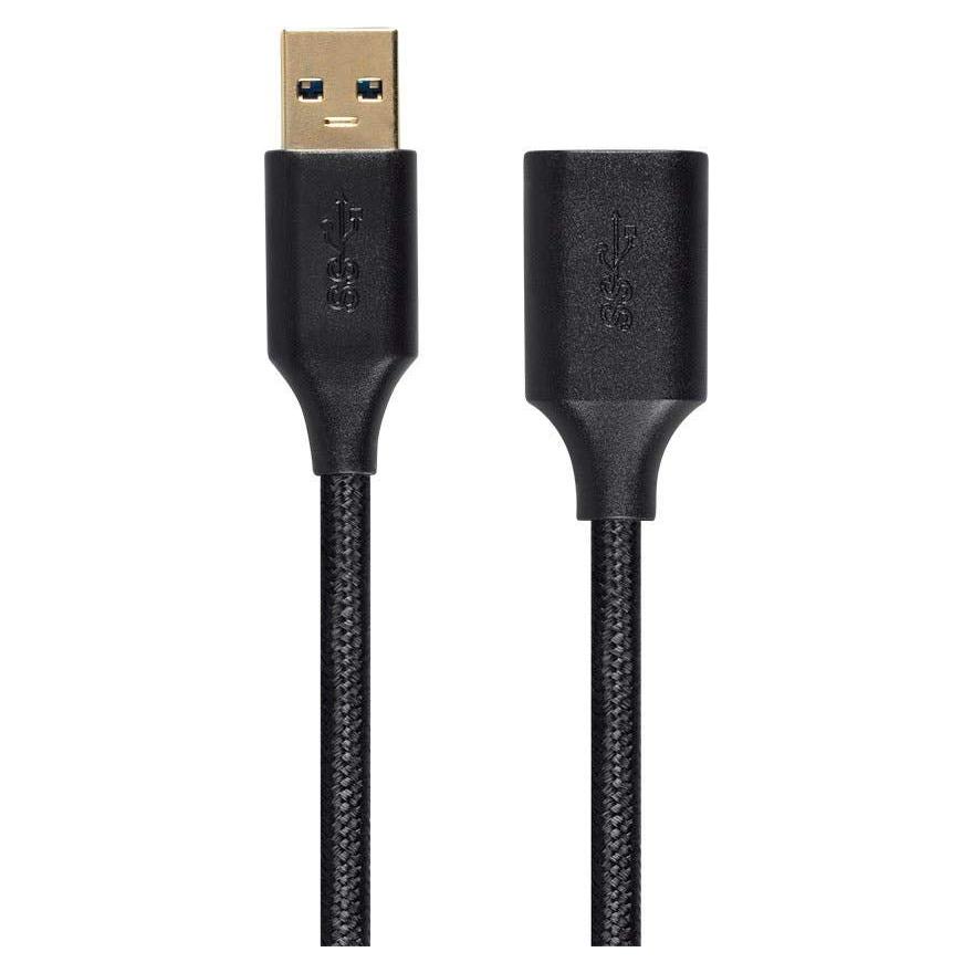 Cable de Extensión USB 3.0 Monoprice 3.05m Nylon Trenzado