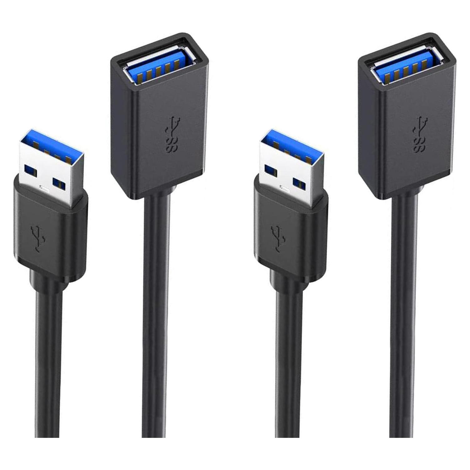 Paquete de 2 Cables USB 3.0 0.5m Macho a Hembra SZMXUCK