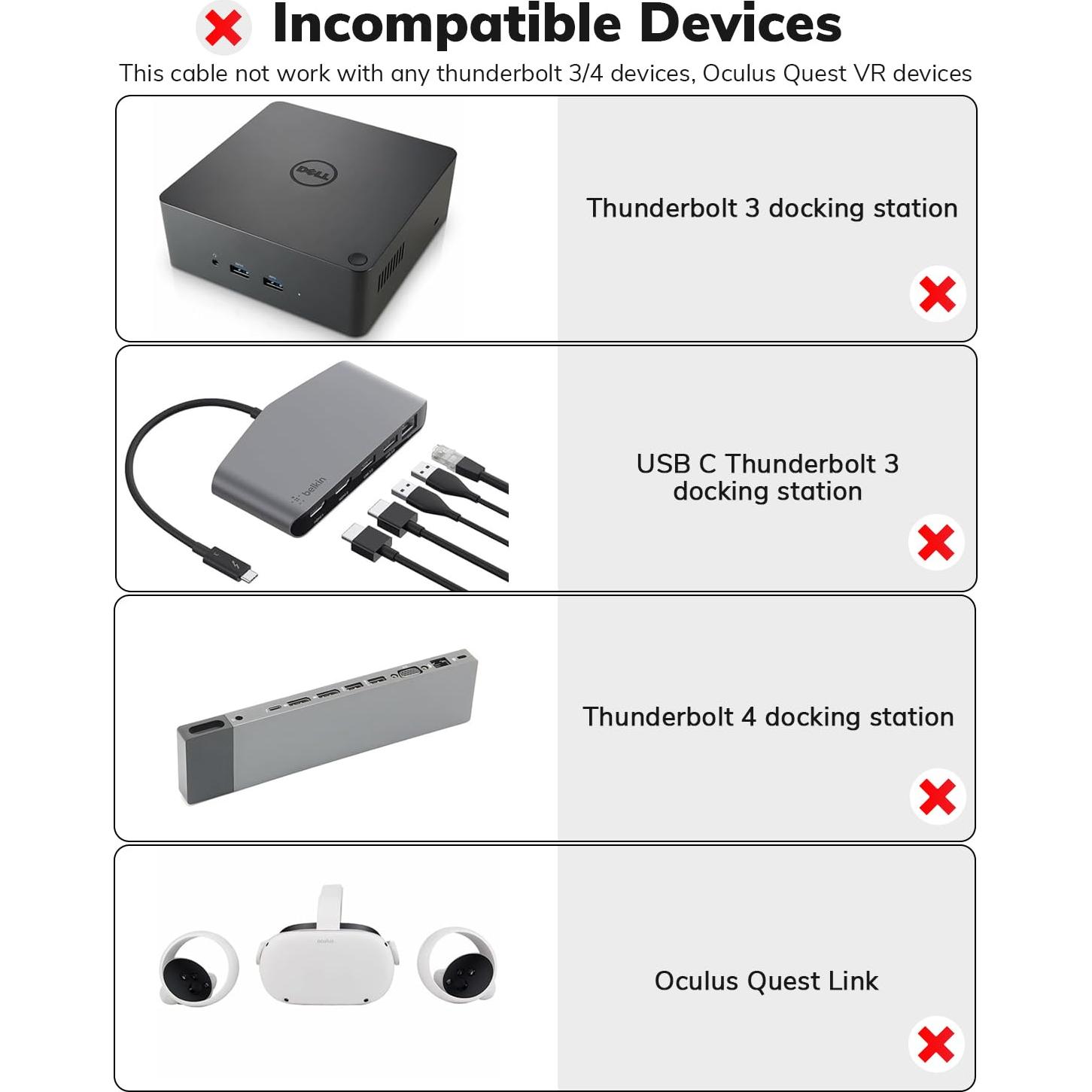 Cable de Extensión USB C 1.52m Jnoheefye 10Gbps 100W 4K