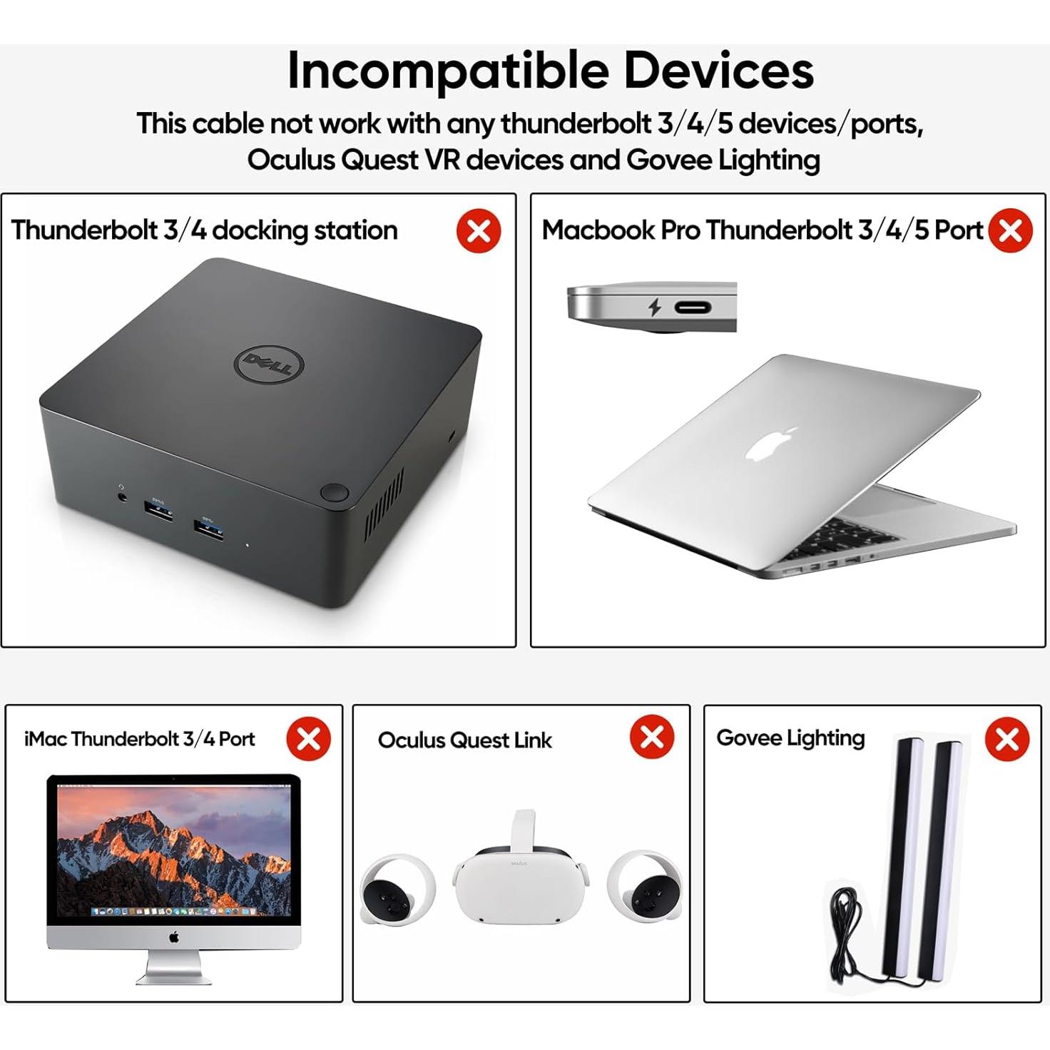 Cable de Extensión USB C 3 pies DteeDck 10Gbps 100W 4K