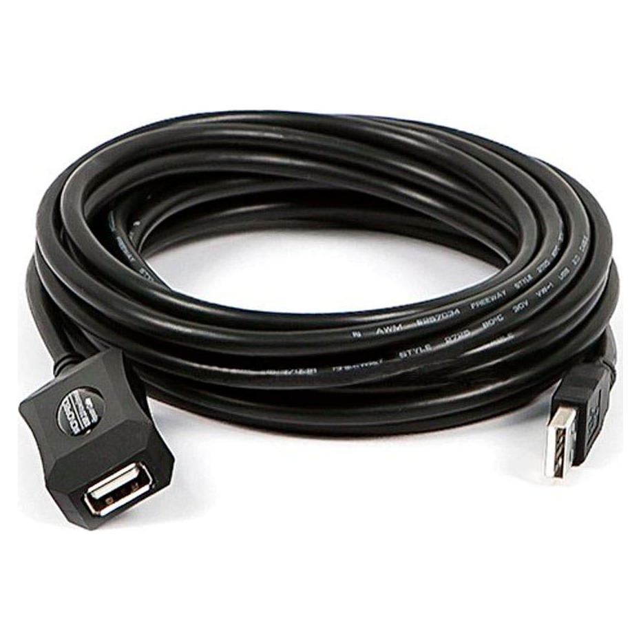 Cable de Extensión Activo USB 2.0 Monoprice 4.88m Negro