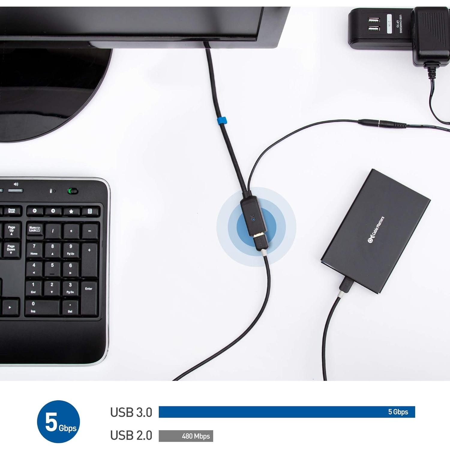 Cable de Extensión USB 3.0 Activo 10m Cable Matters