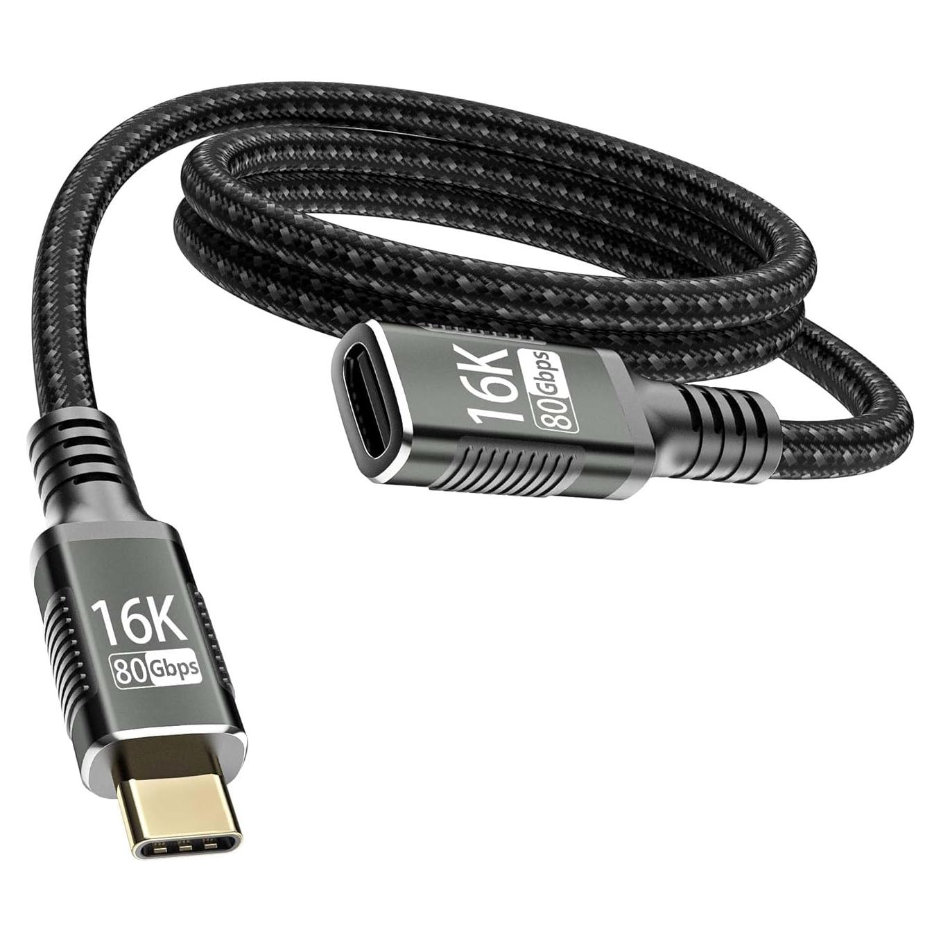 Cable de Extensión USB-C 1M Dongguan - 80Gbps 8K/16K 240W