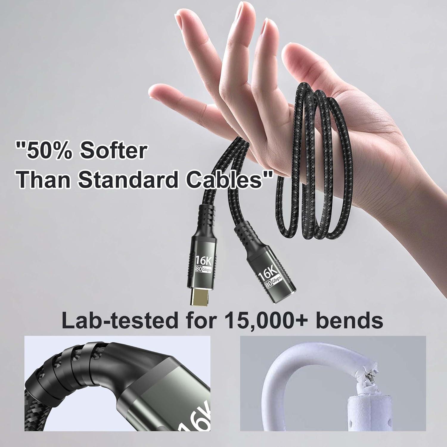 Cable de Extensión USB-C 1M Dongguan - 80Gbps 8K/16K 240W