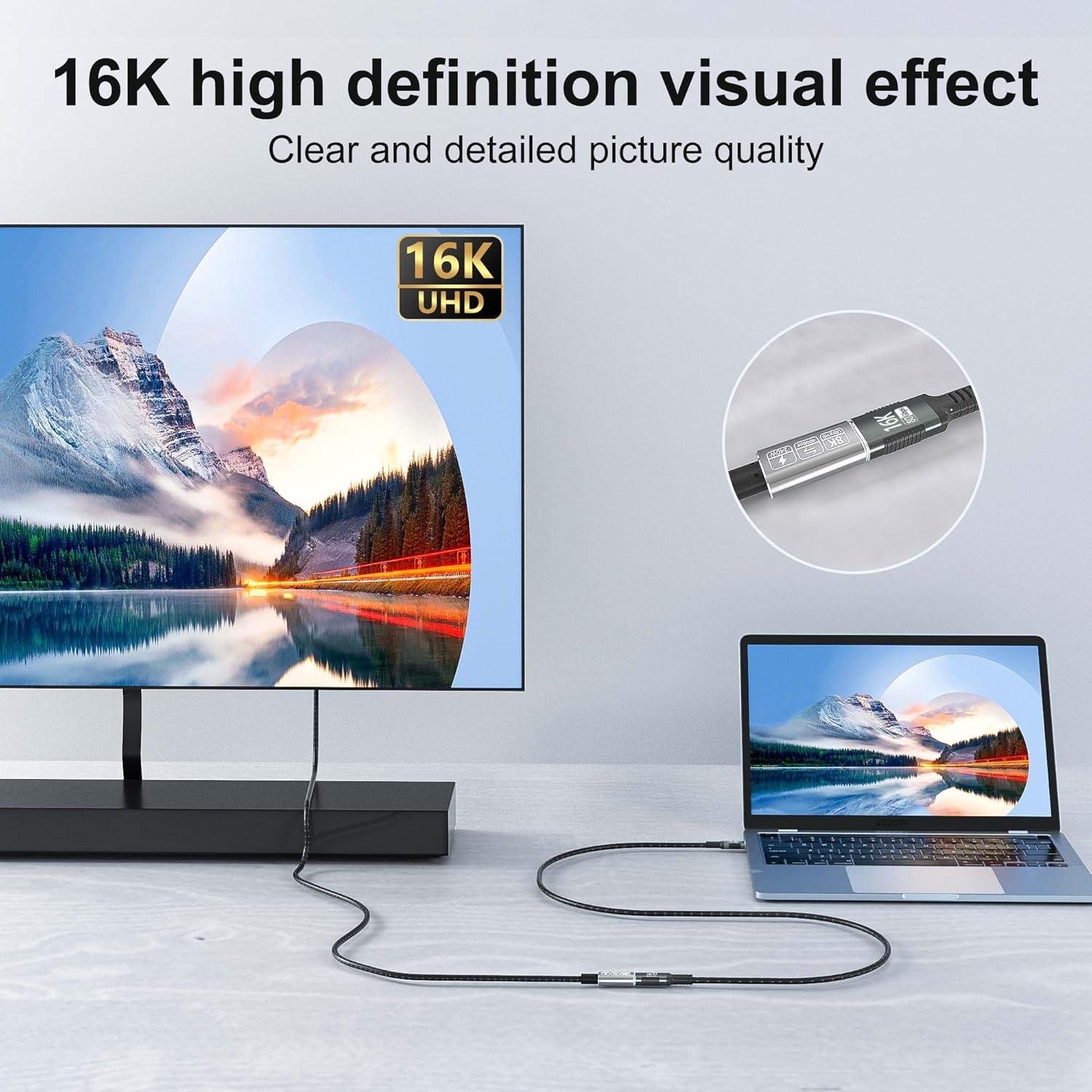 Cable de Extensión USB-C 1M Dongguan - 80Gbps 8K/16K 240W