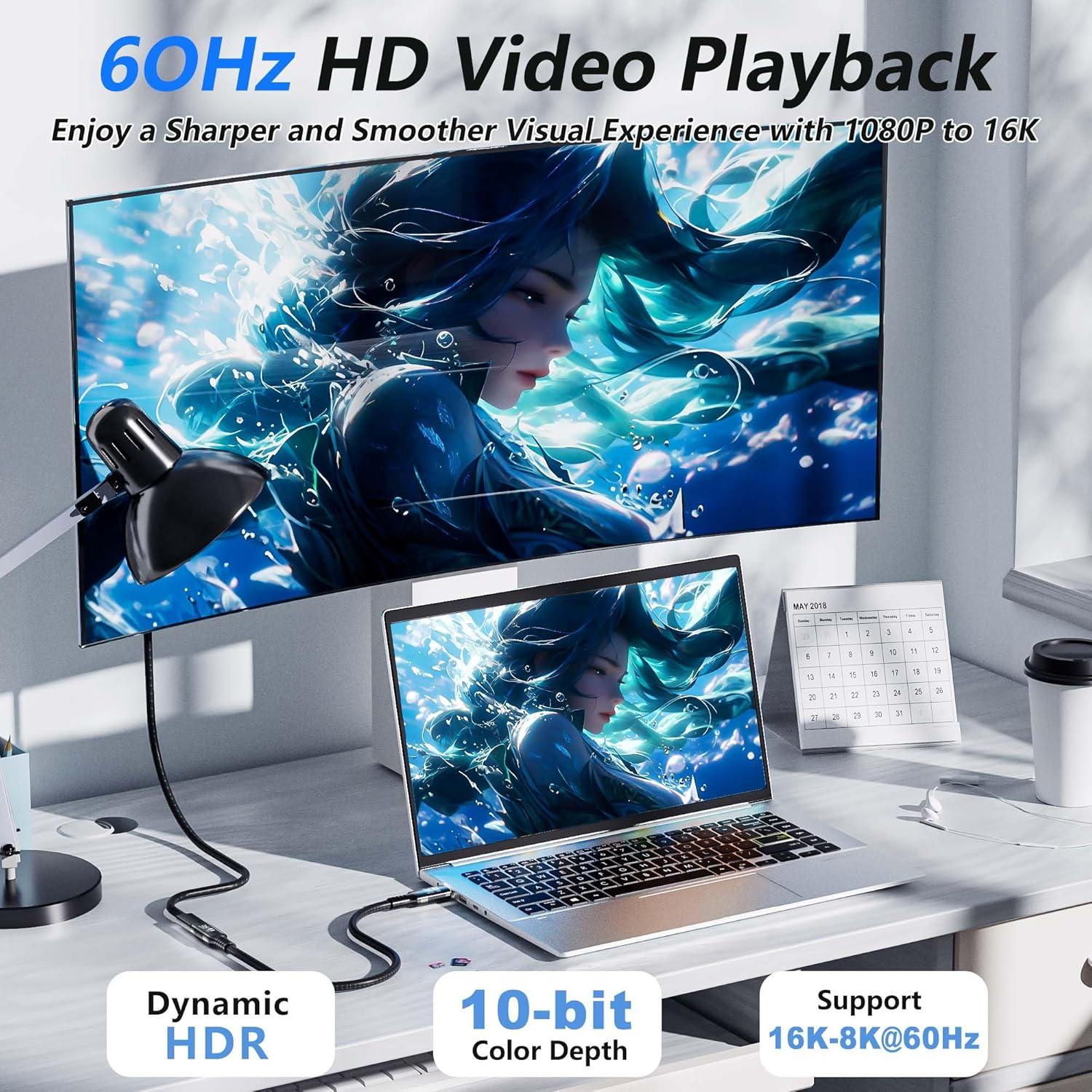 Cable de Extensión USB-C 1M Dongguan - 80Gbps 8K/16K 240W